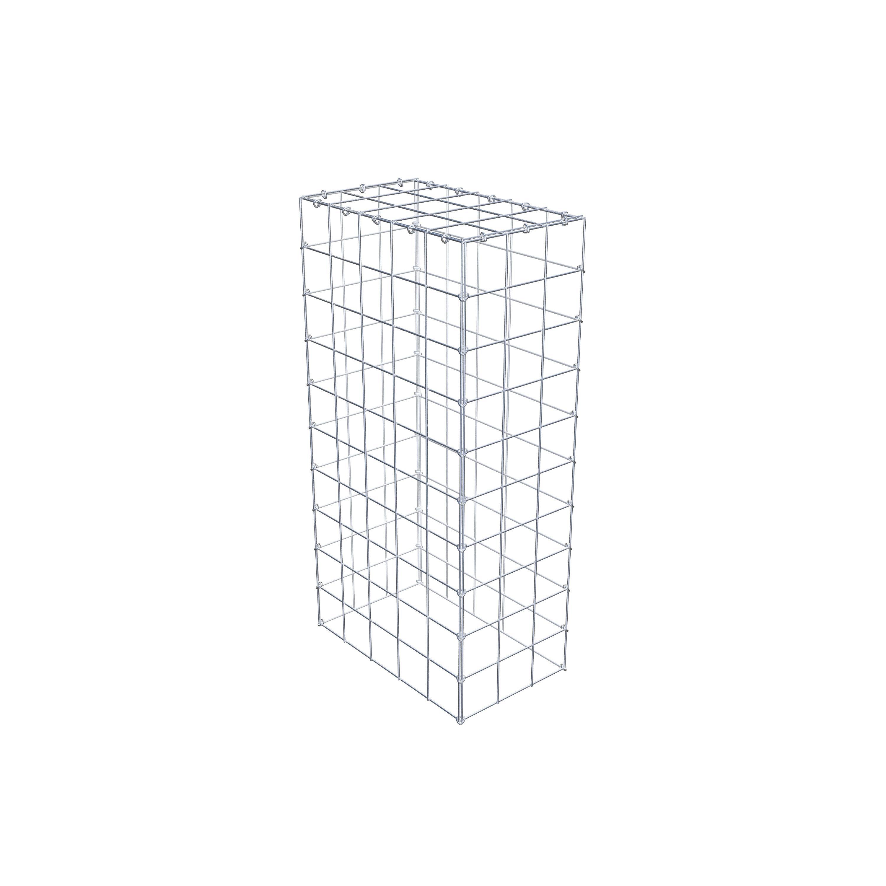 Mounted gabion type 3 100 cm x 50 cm x 30 cm (L x H x D), mesh size 10 cm x 10 cm, C-ring