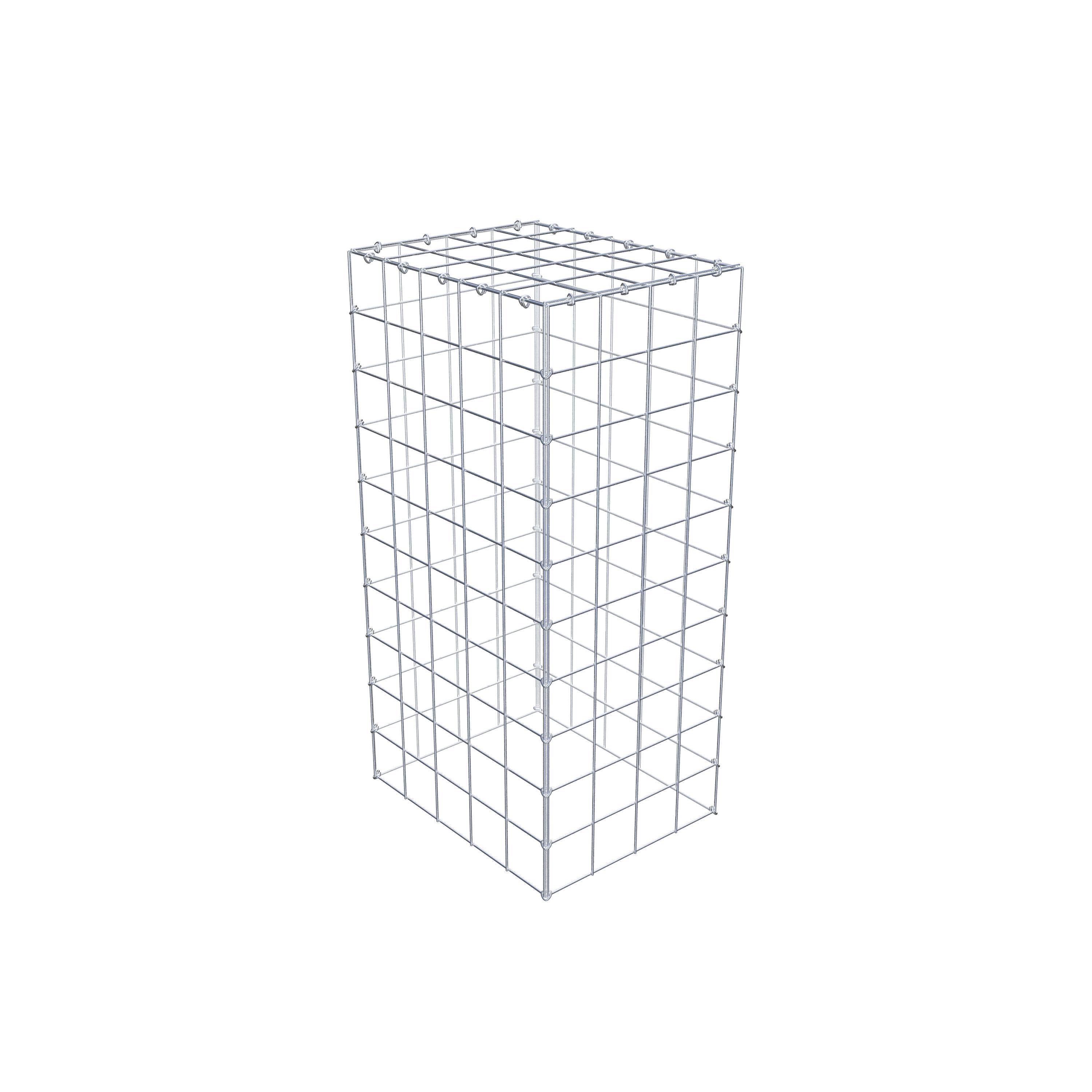 Monteret gabion type 3 100 cm x 50 cm x 40 cm (L x H x D), maskestørrelse 10 cm x 10 cm, C-ring