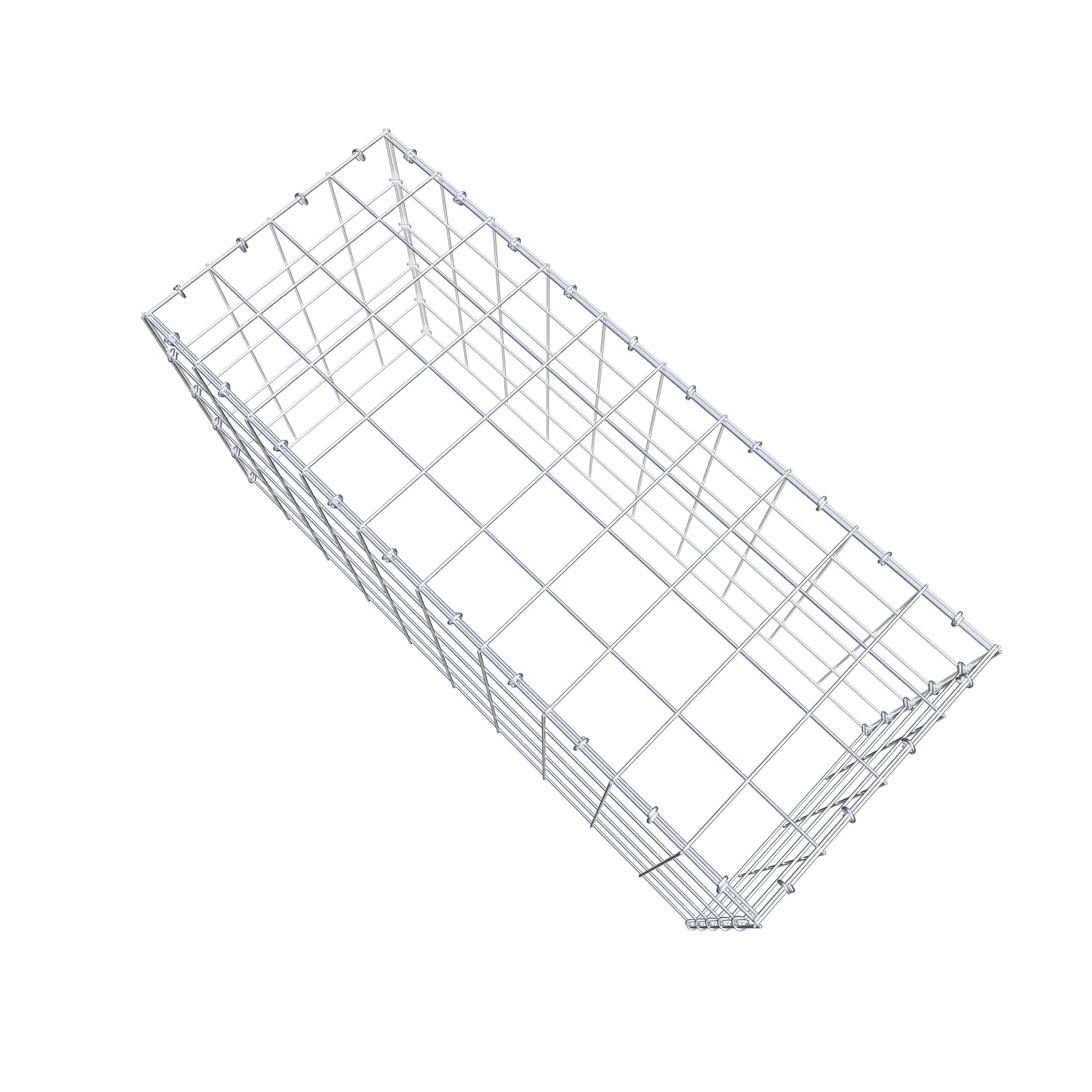 Monteret gabion type 3 100 cm x 50 cm x 40 cm (L x H x D), maskestørrelse 10 cm x 10 cm, C-ring