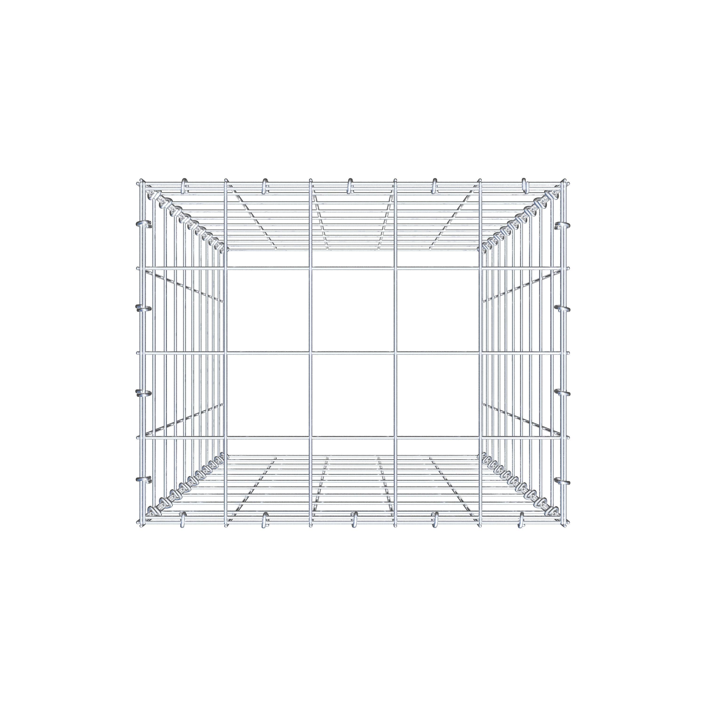 Mounted gabion type 3 100 cm x 50 cm x 40 cm (L x H x D), mesh size 10 cm x 10 cm, C-ring