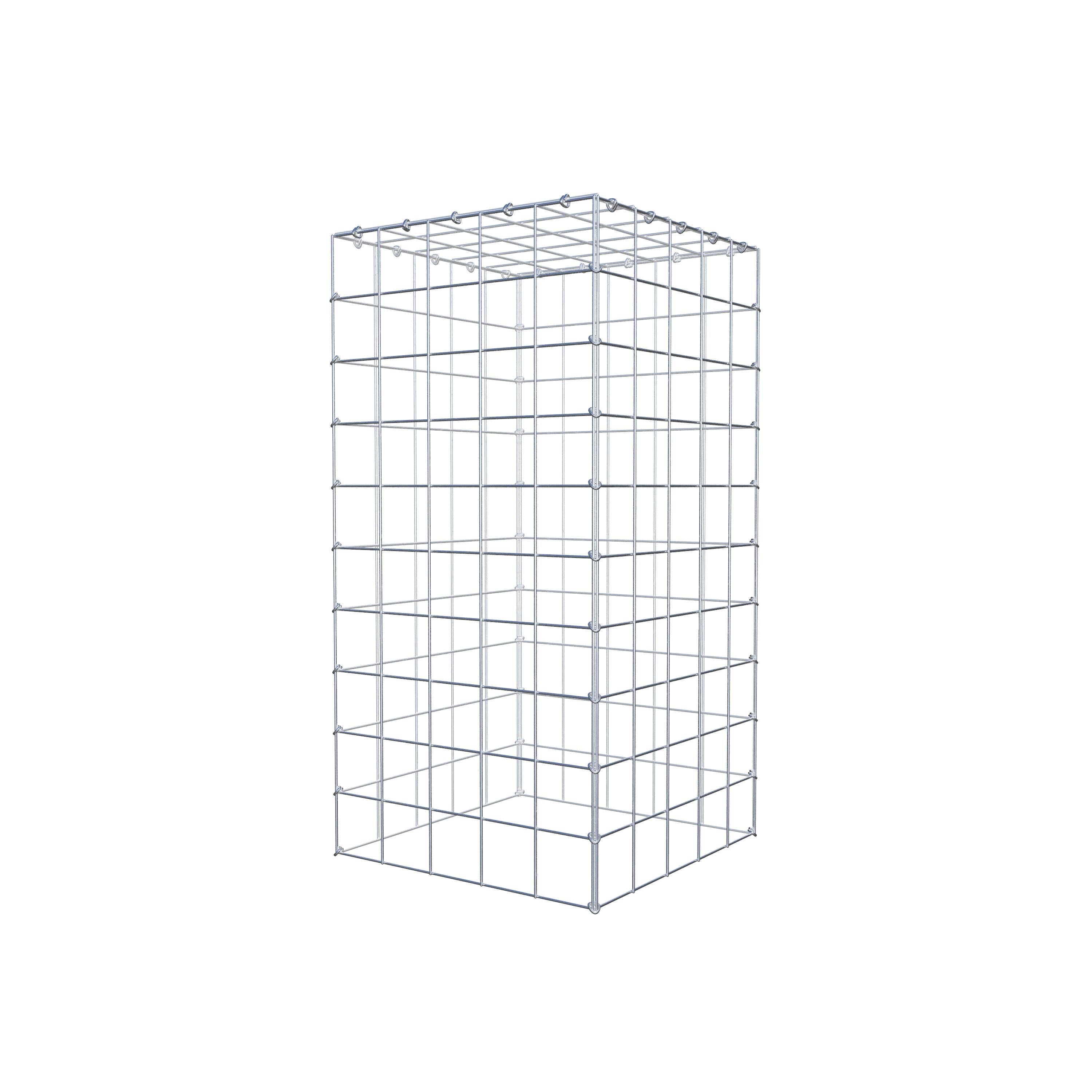 Mounted gabion type 3 100 cm x 50 cm x 50 cm (L x H x D), mesh size 10 cm x 10 cm, C-ring