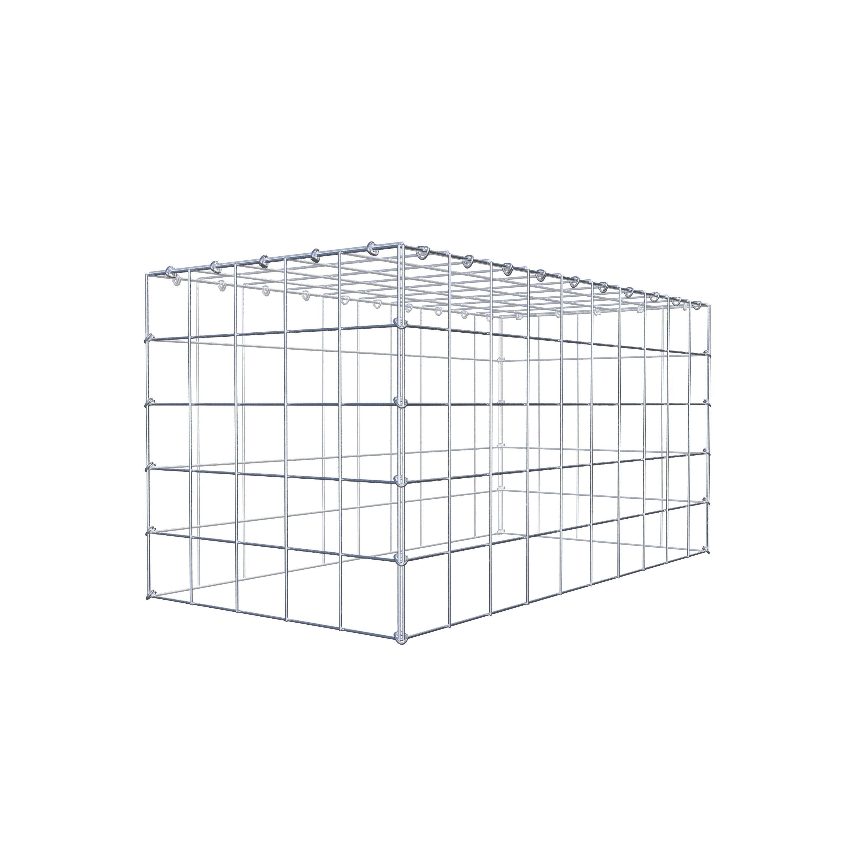 Mounted gabion type 3 100 cm x 50 cm x 50 cm (L x H x D), mesh size 10 cm x 10 cm, C-ring