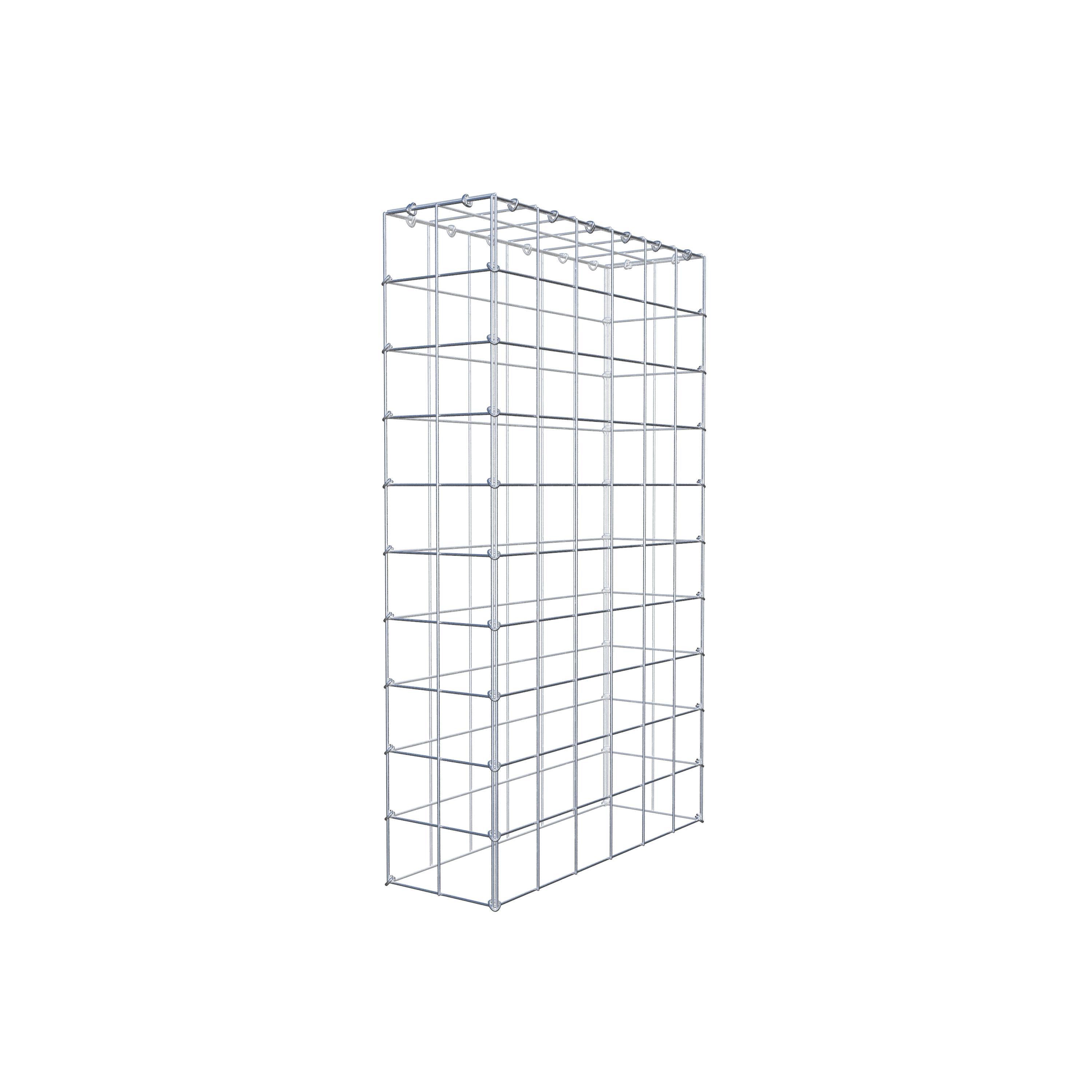 Mounted gabion type 3 100 cm x 60 cm x 20 cm (L x H x D), mesh size 10 cm x 10 cm, C-ring