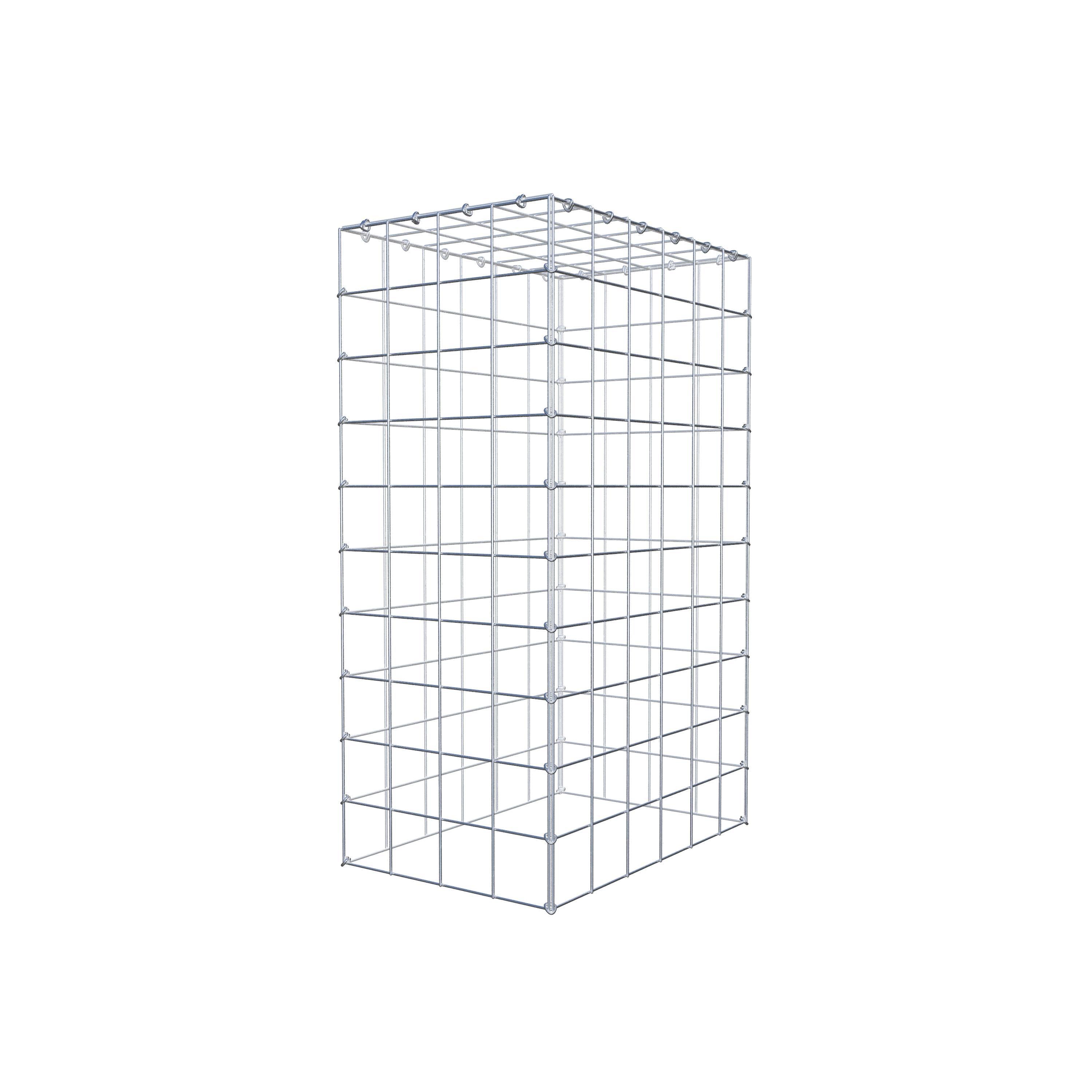 Monteret gabion type 3 100 cm x 60 cm x 40 cm (L x H x D), maskestørrelse 10 cm x 10 cm, C-ring