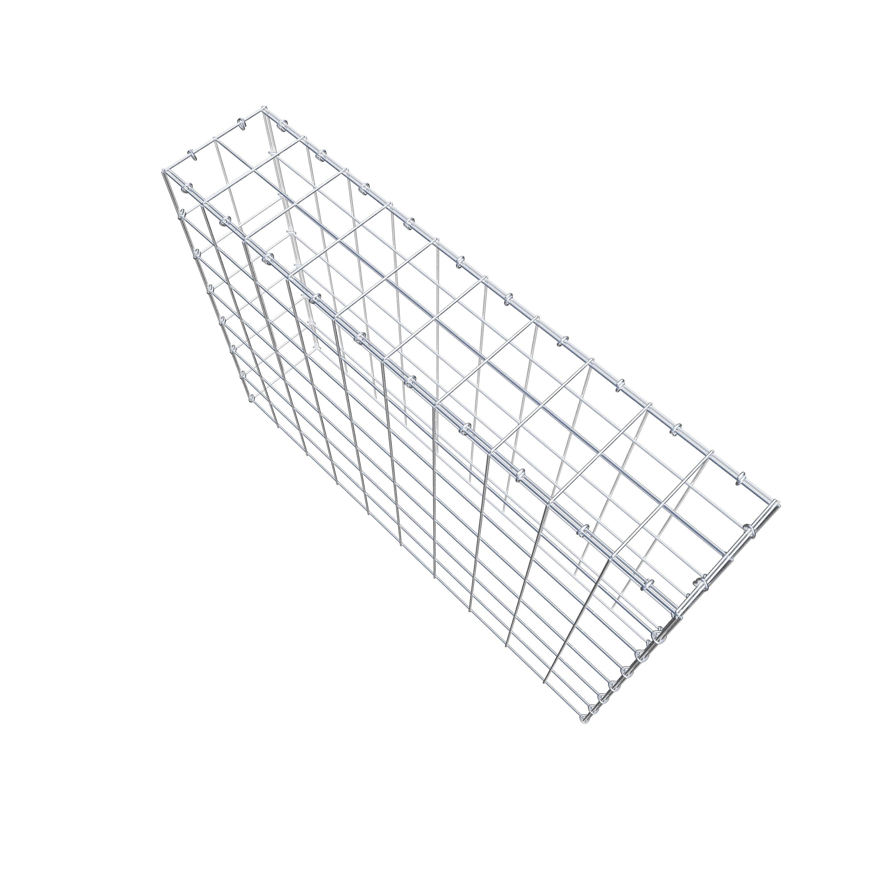 Monteret gabion type 3 100 cm x 70 cm x 20 cm (L x H x D), maskestørrelse 10 cm x 10 cm, C-ring