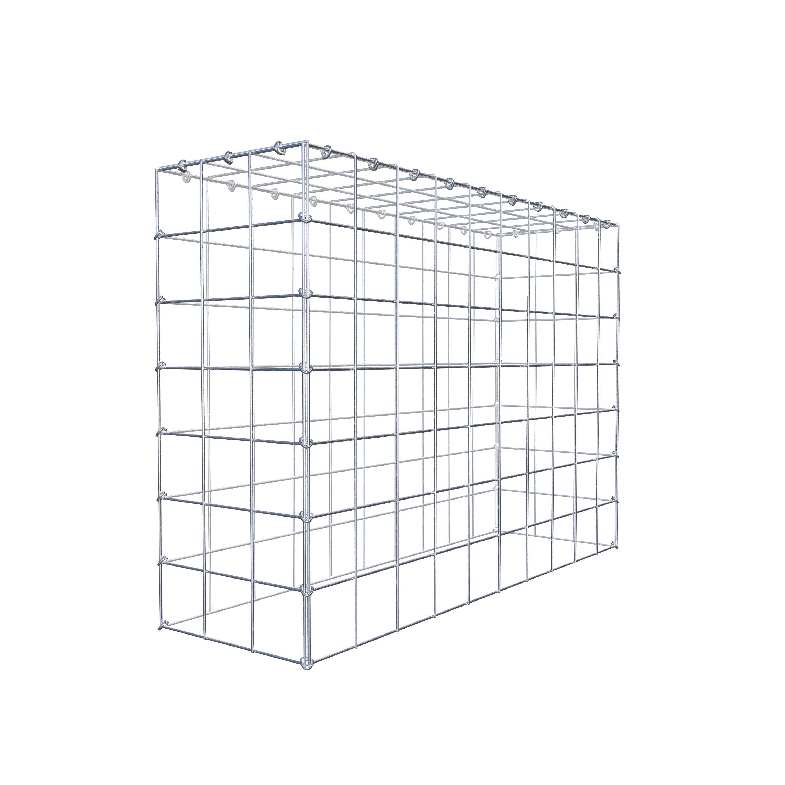 Monteret gabion type 3 100 cm x 70 cm x 30 cm (L x H x D), maskestørrelse 10 cm x 10 cm, C-ring