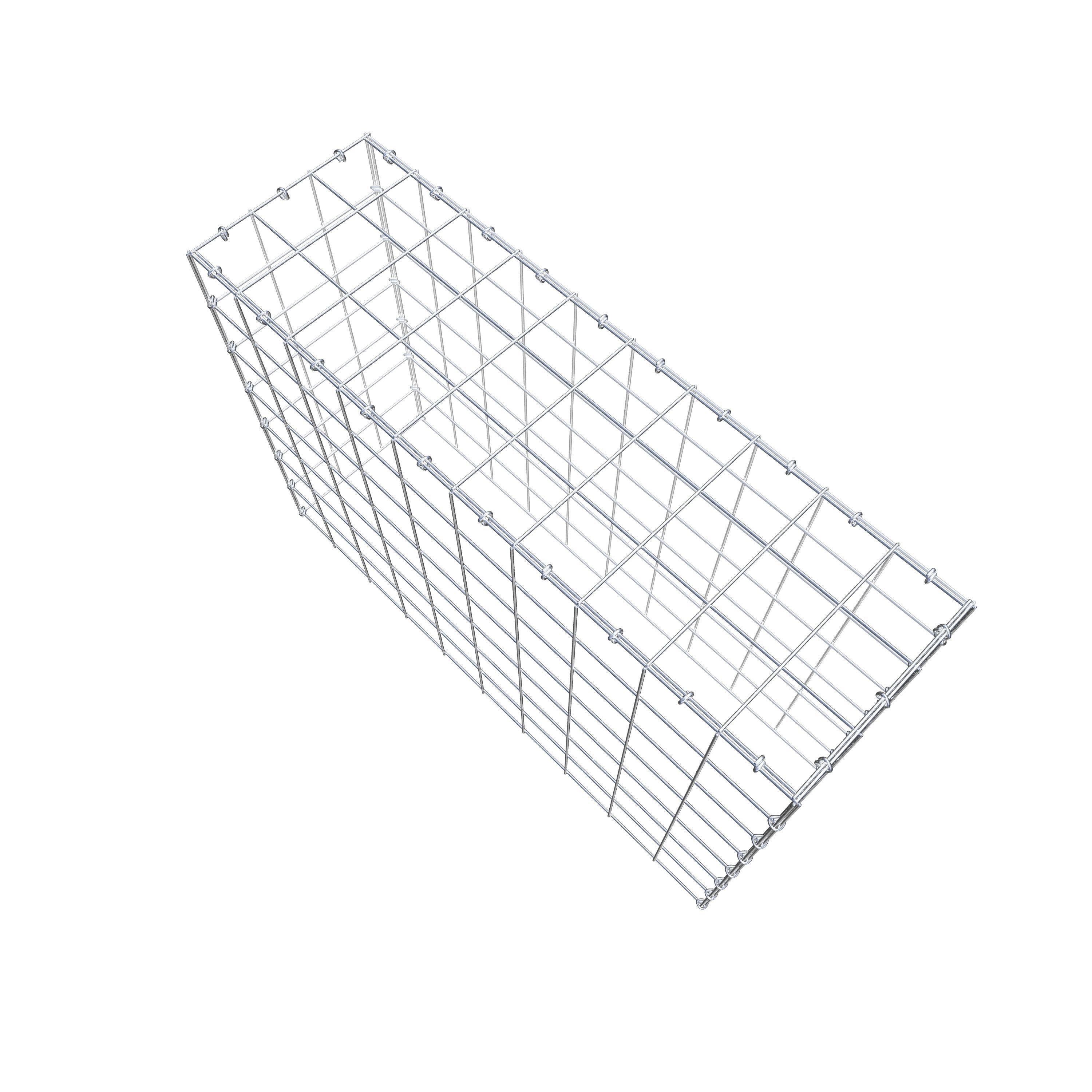 Monteret gabion type 3 100 cm x 70 cm x 30 cm (L x H x D), maskestørrelse 10 cm x 10 cm, C-ring