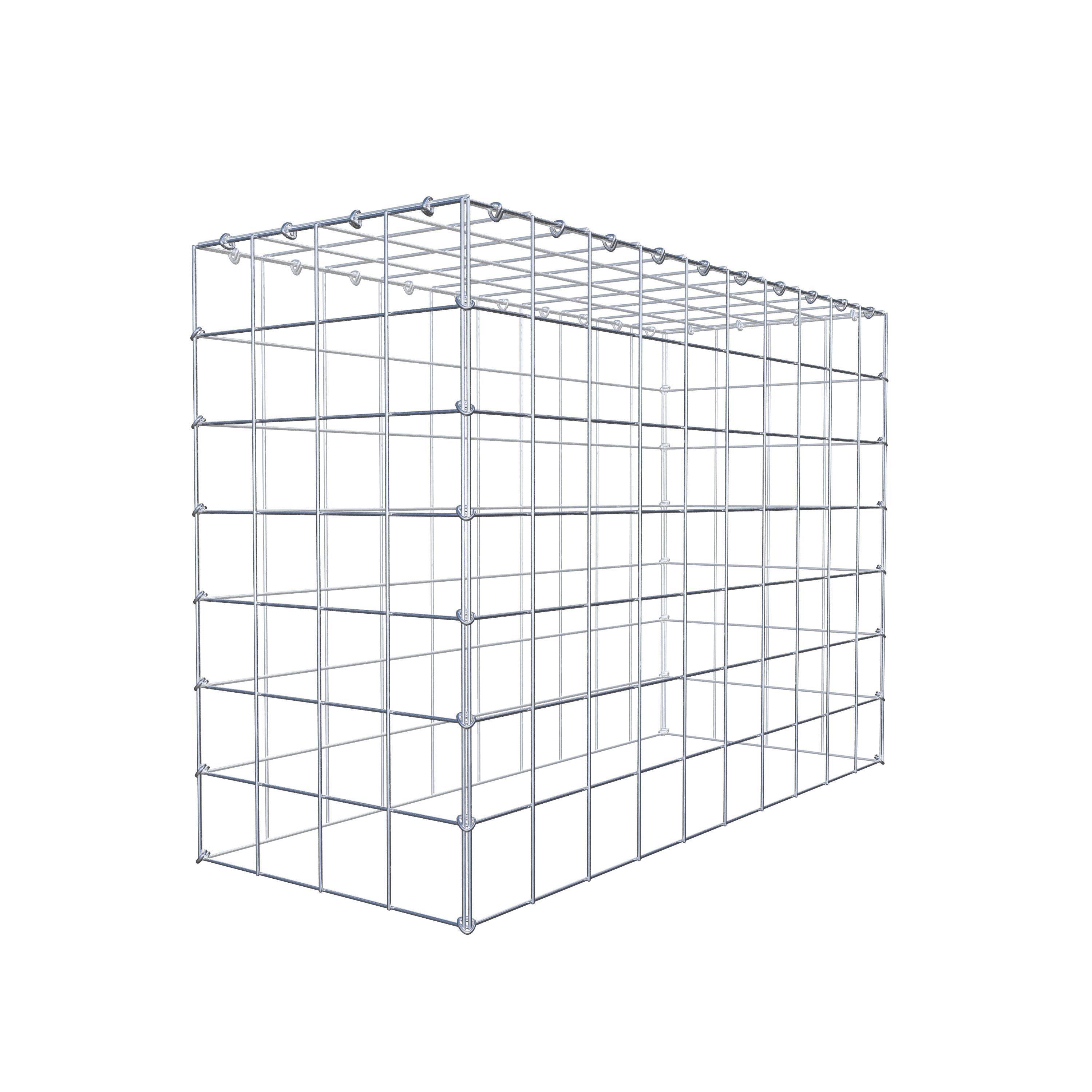 Monteret gabion type 3 100 cm x 70 cm x 40 cm (L x H x D), maskestørrelse 10 cm x 10 cm, C-ring