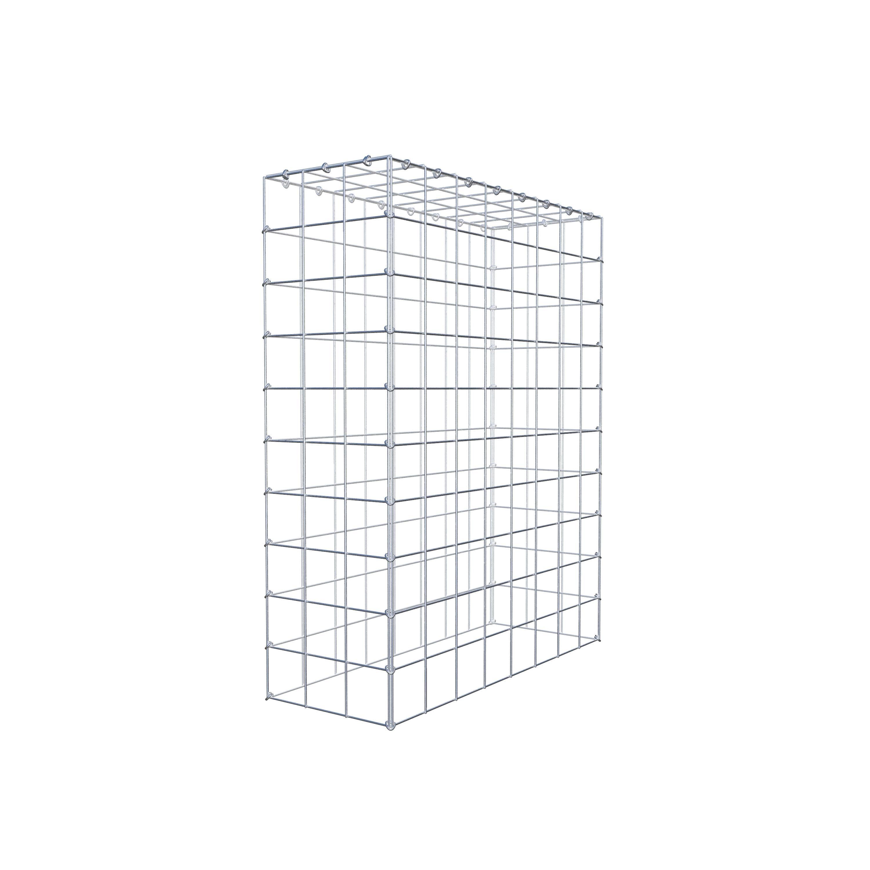 Monteret gabion type 3 100 cm x 80 cm x 30 cm (L x H x D), maskestørrelse 10 cm x 10 cm, C-ring