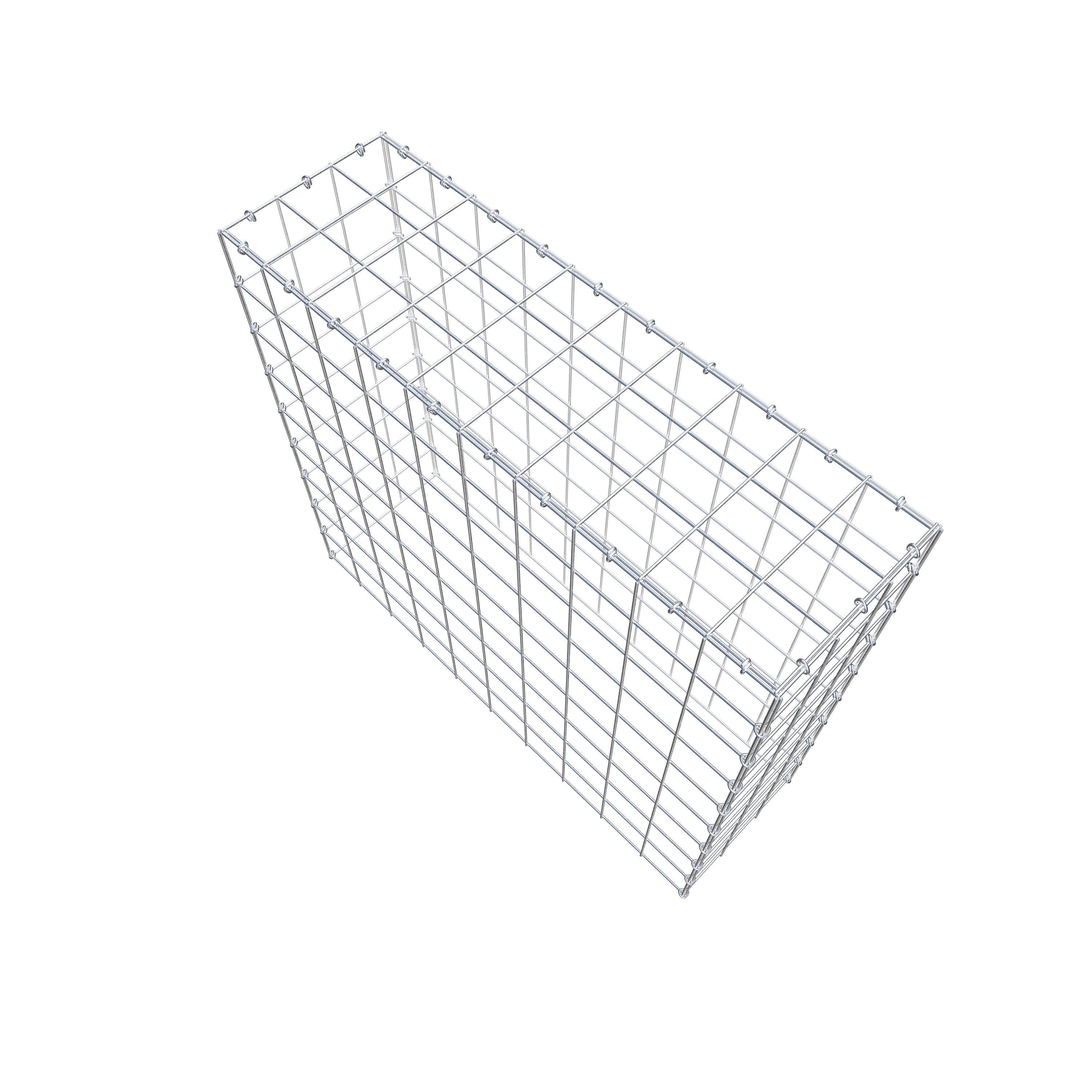 Monteret gabion type 3 100 cm x 90 cm x 30 cm (L x H x D), maskestørrelse 10 cm x 10 cm, C-ring