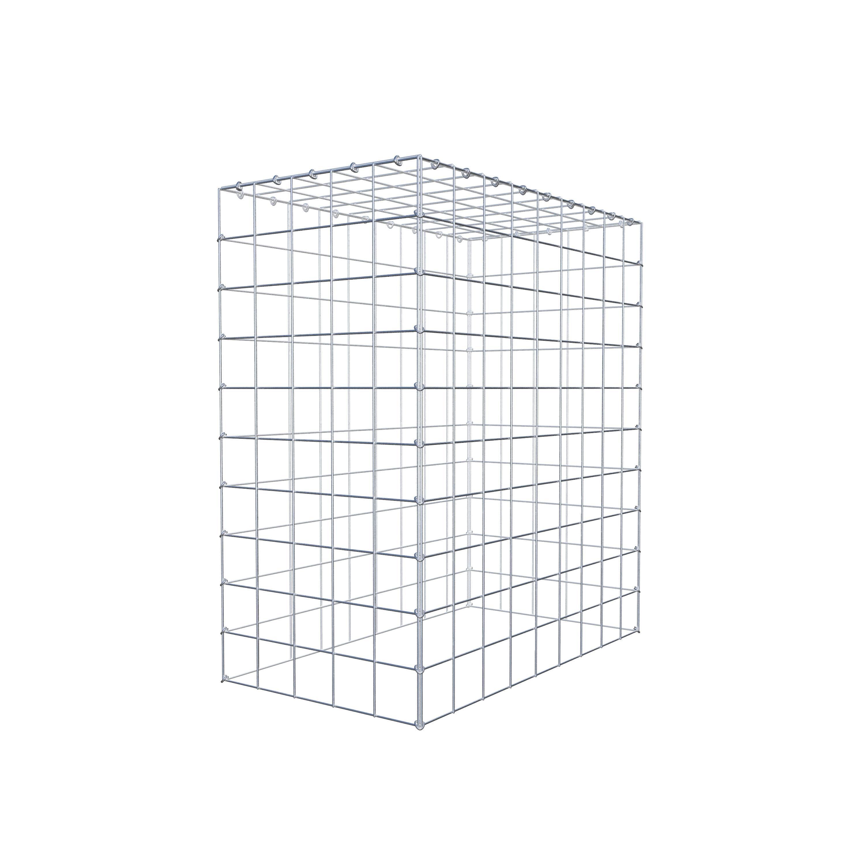 Monteret gabion type 3 100 cm x 90 cm x 50 cm (L x H x D), maskestørrelse 10 cm x 10 cm, C-ring