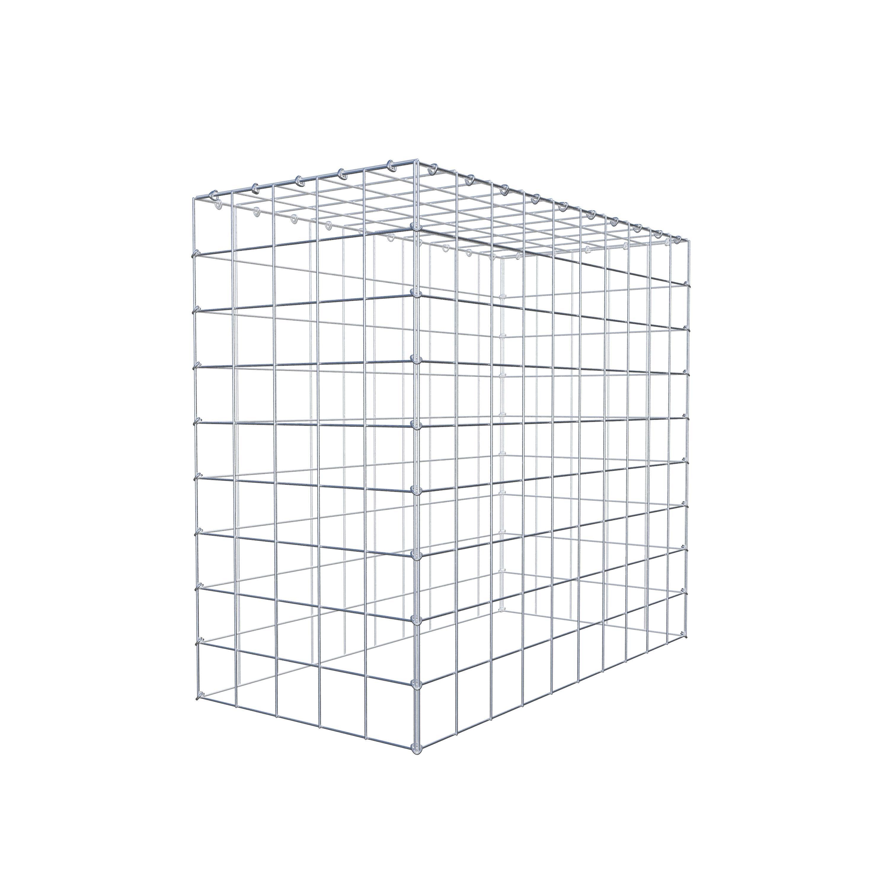 Monteret gabion type 3 100 cm x 90 cm x 50 cm (L x H x D), maskestørrelse 10 cm x 10 cm, C-ring