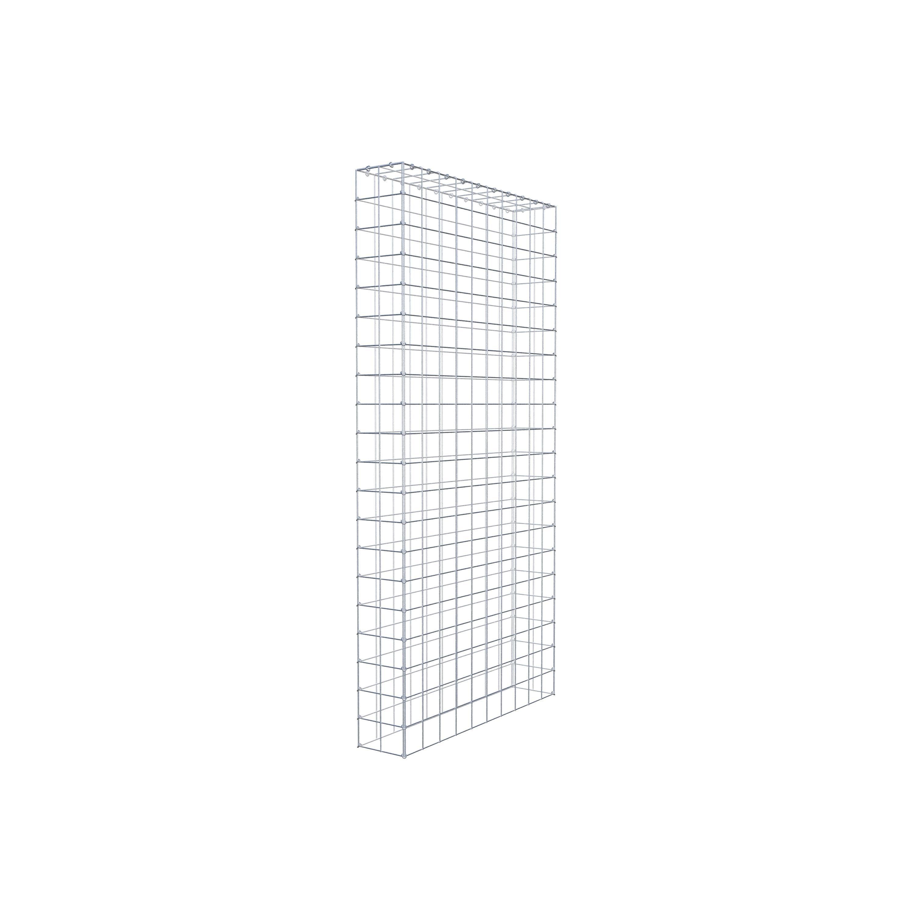 Monteret gabion type 3 200 cm x 100 cm x 20 cm (L x H x D), maskestørrelse 10 cm x 10 cm, C-ring