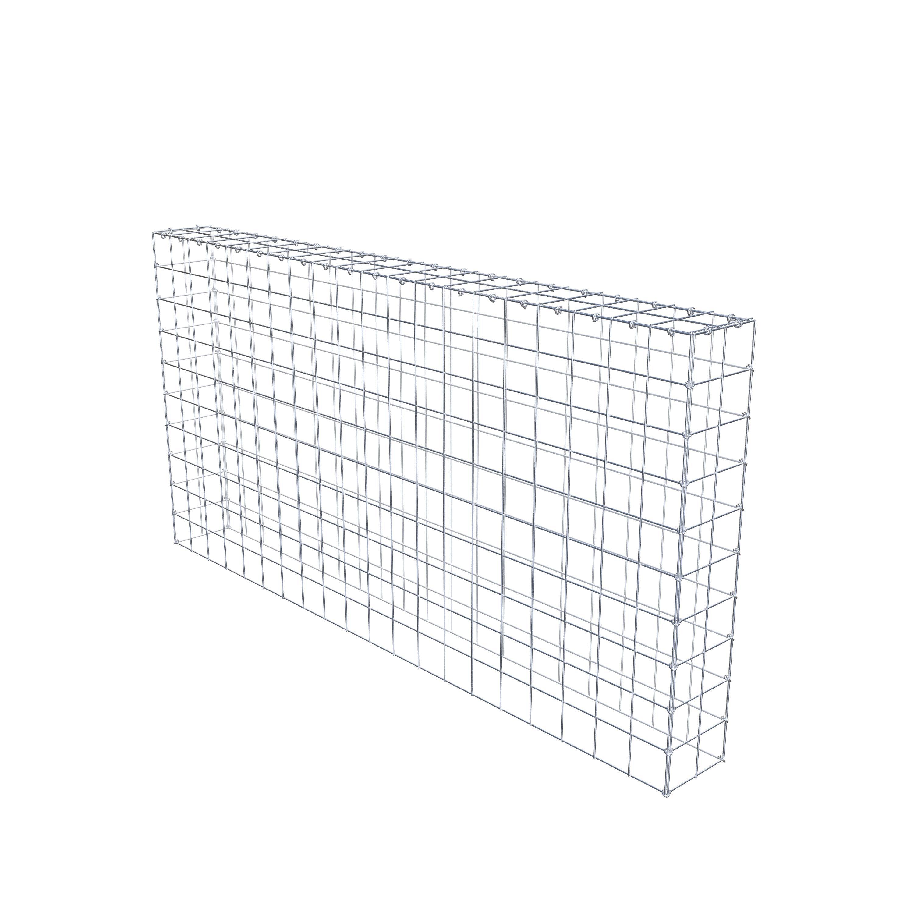 Monteret gabion type 3 200 cm x 100 cm x 20 cm (L x H x D), maskestørrelse 10 cm x 10 cm, C-ring