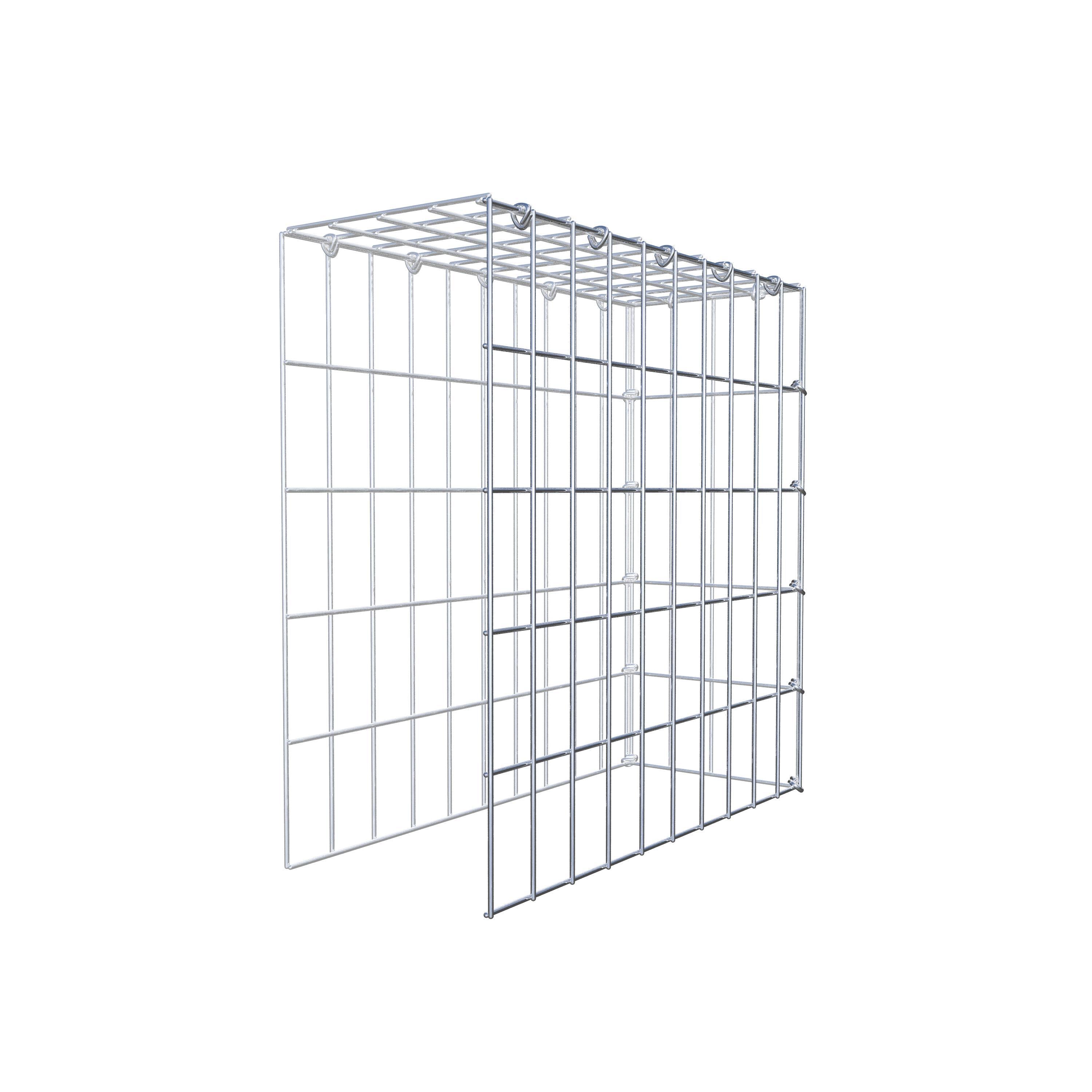 Mounted gabion type 4 50 cm x 50 cm x 20 cm (L x H x D), mesh size 5 cm x 10 cm, C-ring