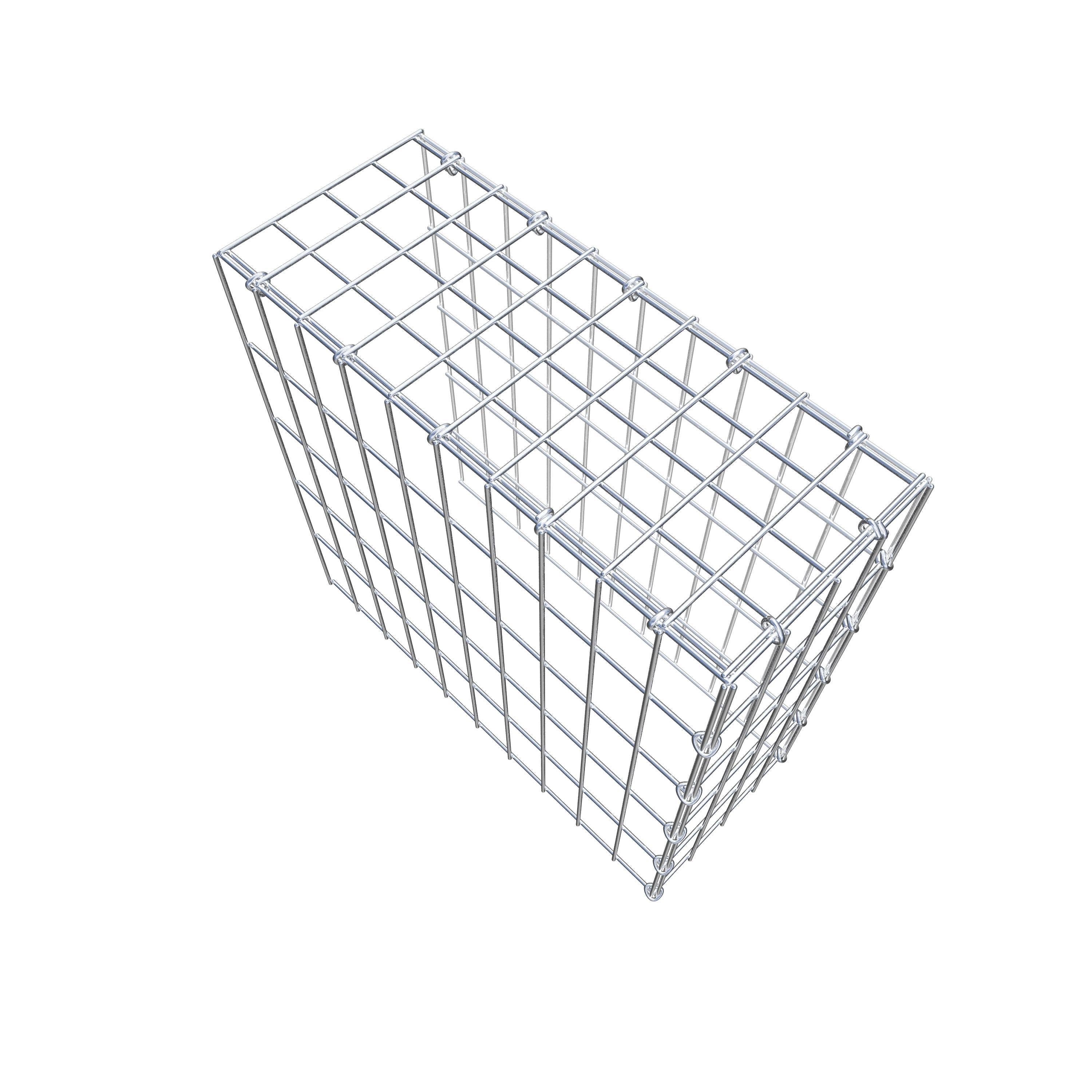 Monteret gabion type 4 50 cm x 50 cm x 20 cm (L x H x D), maskestørrelse 5 cm x 10 cm, C-ring