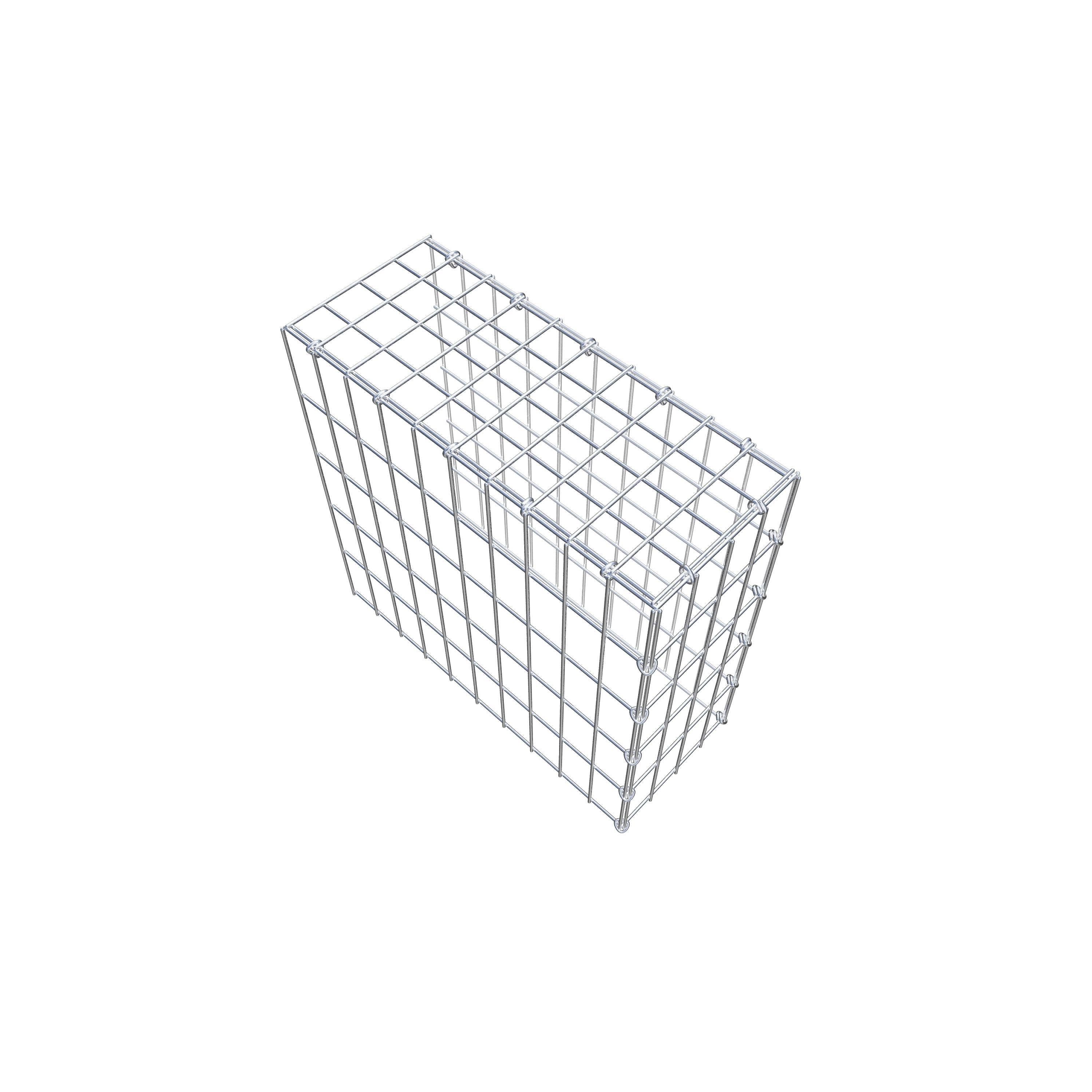 Monteret gabion type 4 50 cm x 50 cm x 20 cm (L x H x D), maskestørrelse 5 cm x 10 cm, C-ring