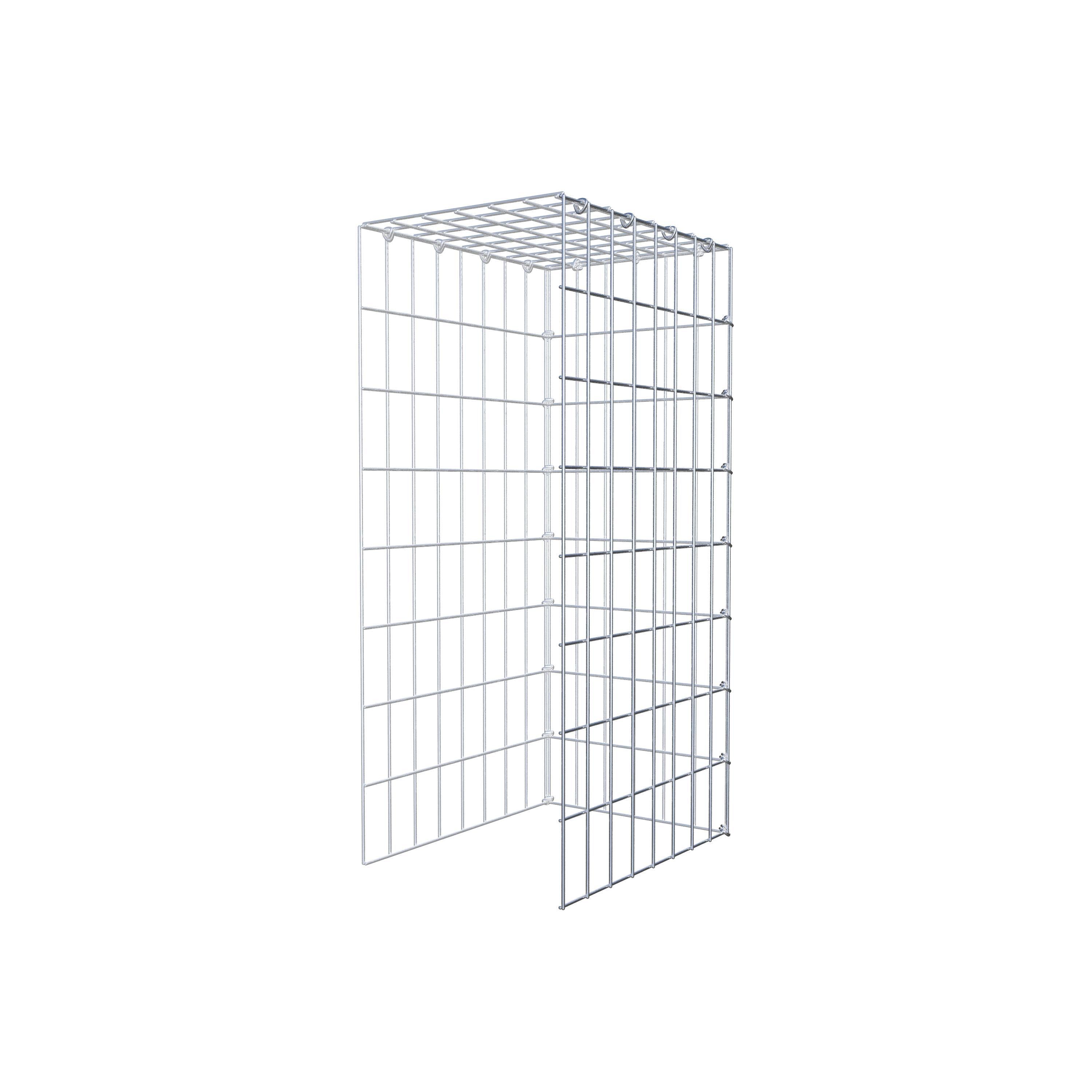 Mounted gabion type 4 80 cm x 40 cm x 30 cm (L x H x D), mesh size 5 cm x 10 cm, C-ring