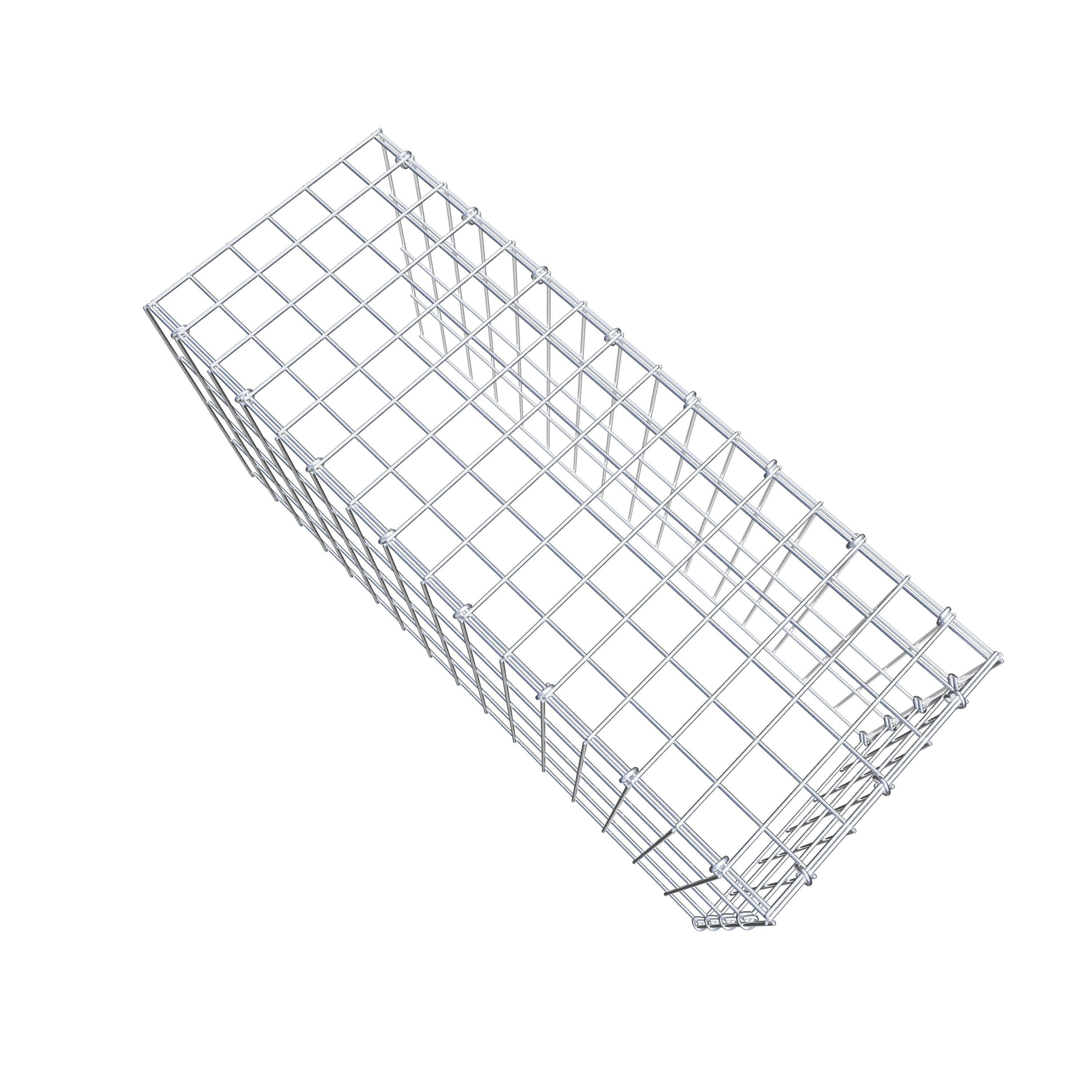 Mounted gabion type 4 80 cm x 40 cm x 30 cm (L x H x D), mesh size 5 cm x 10 cm, C-ring