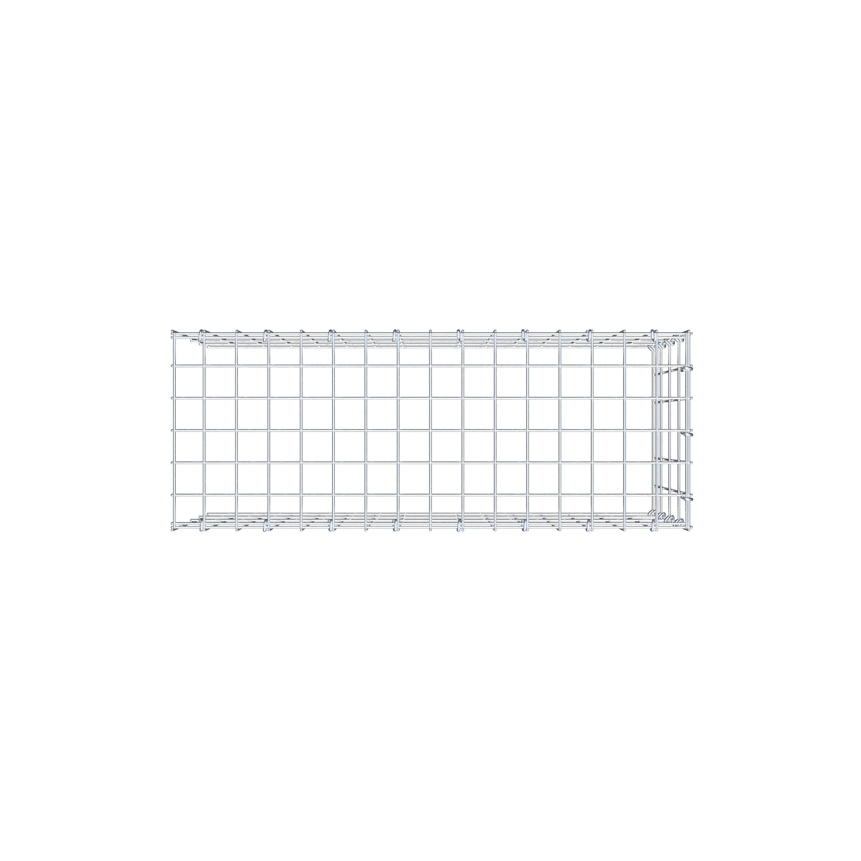 Mounted gabion type 4 80 cm x 40 cm x 30 cm (L x H x D), mesh size 5 cm x 10 cm, C-ring