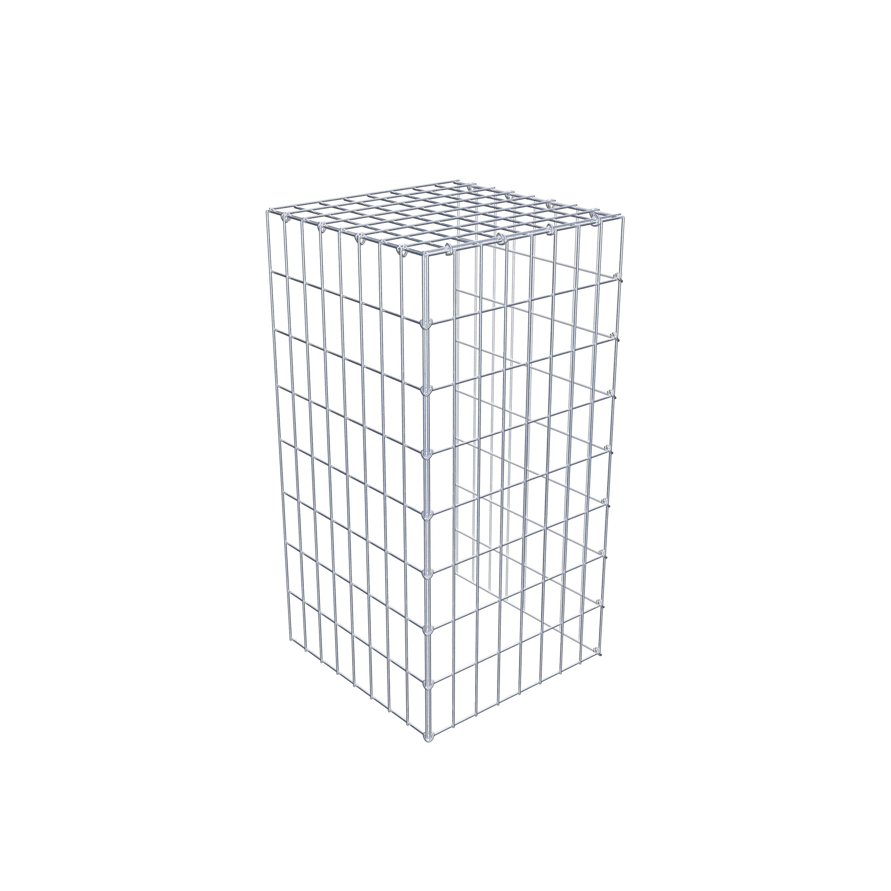 Mounted gabion type 4 80 cm x 40 cm x 40 cm (L x H x D), mesh size 5 cm x 10 cm, C-ring