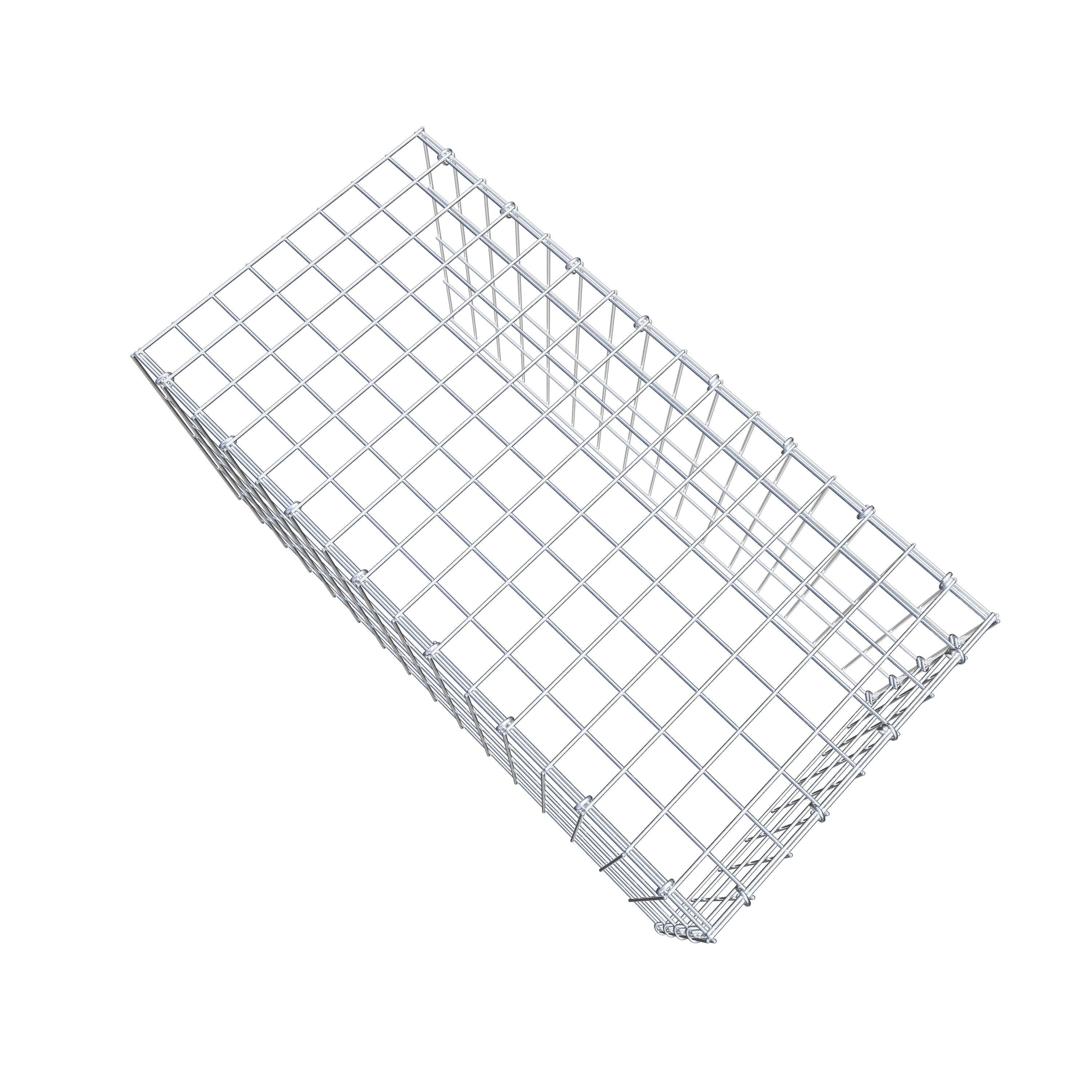 Mounted gabion type 4 80 cm x 40 cm x 40 cm (L x H x D), mesh size 5 cm x 10 cm, C-ring