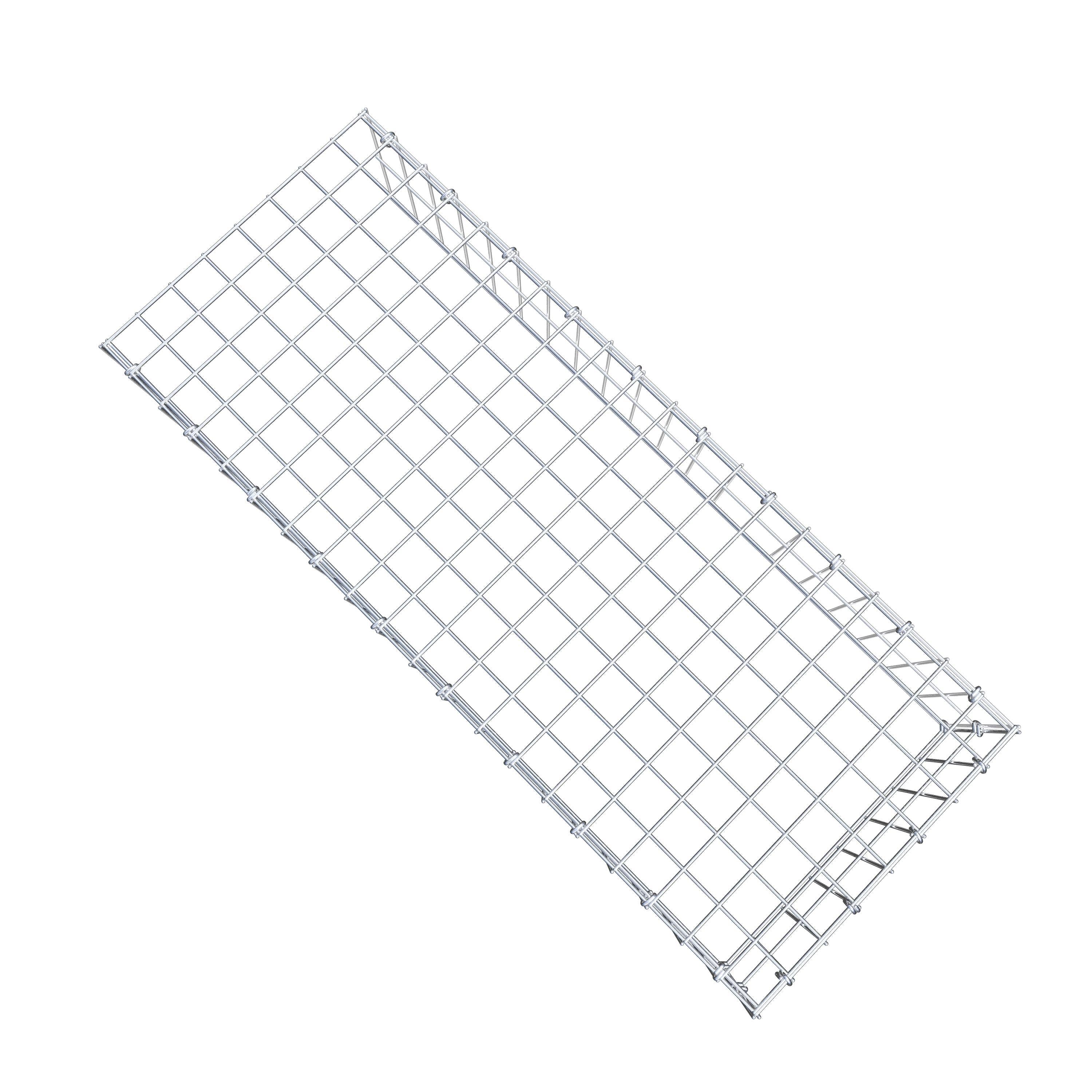 Mounted gabion type 4 100 cm x 20 cm x 40 cm (L x H x D), mesh size 5 cm x 10 cm, C-ring