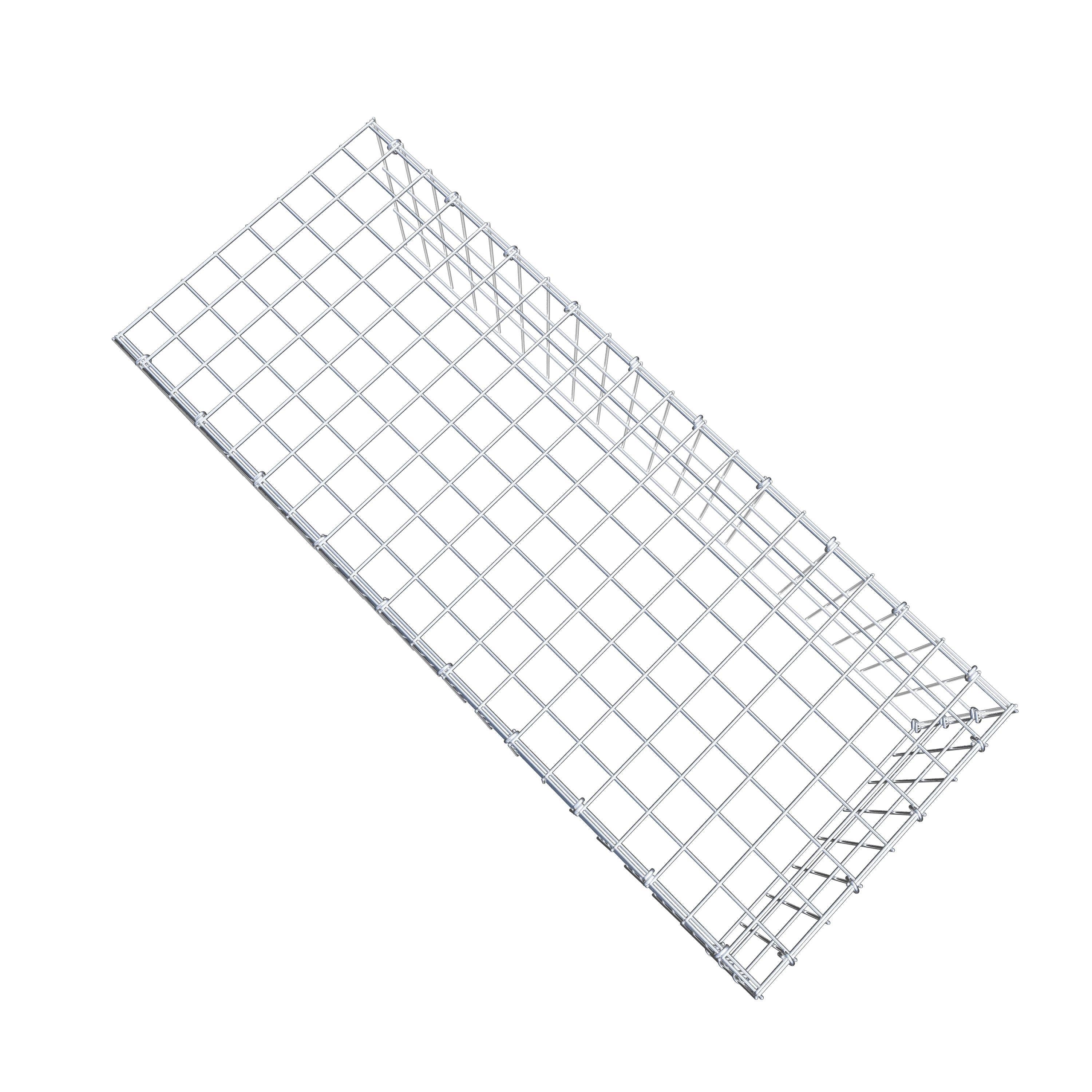 Monteret gabion type 4 100 cm x 30 cm x 40 cm (L x H x D), maskestørrelse 5 cm x 10 cm, C-ring