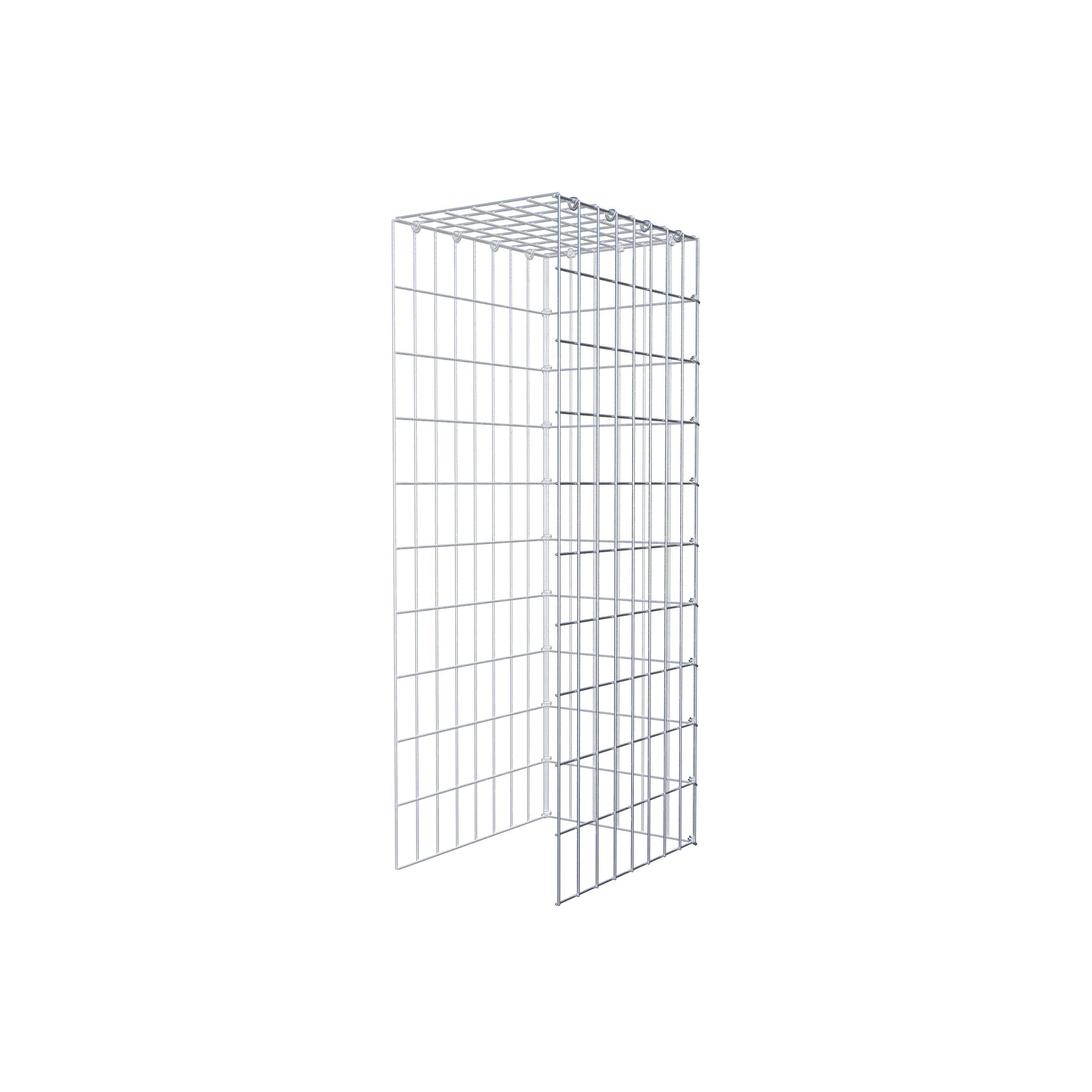 Mounted gabion type 4 100 cm x 40 cm x 30 cm (L x H x D), mesh size 5 cm x 10 cm, C-ring