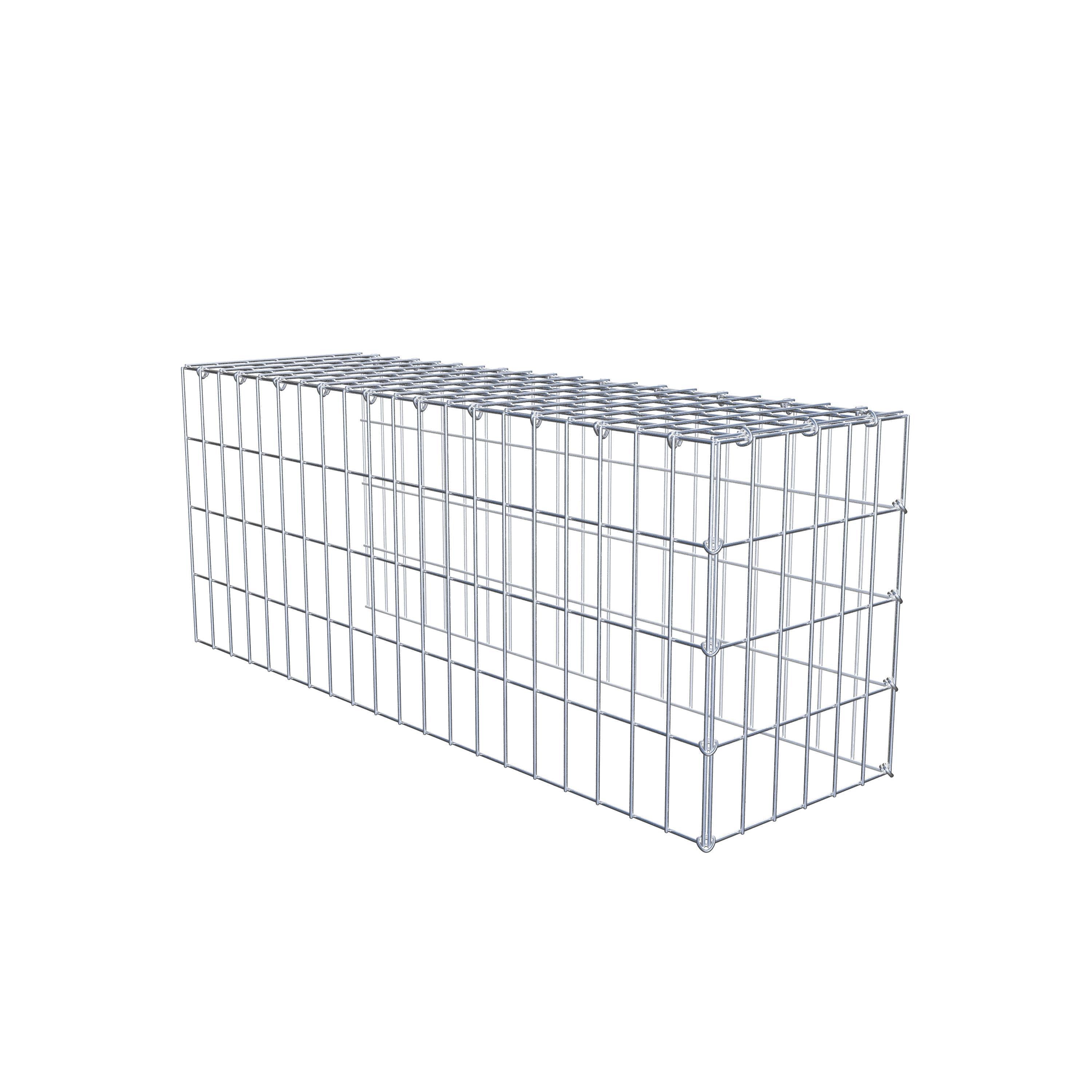 Monteret gabion type 4 100 cm x 40 cm x 30 cm (L x H x D), maskestørrelse 5 cm x 10 cm, C-ring