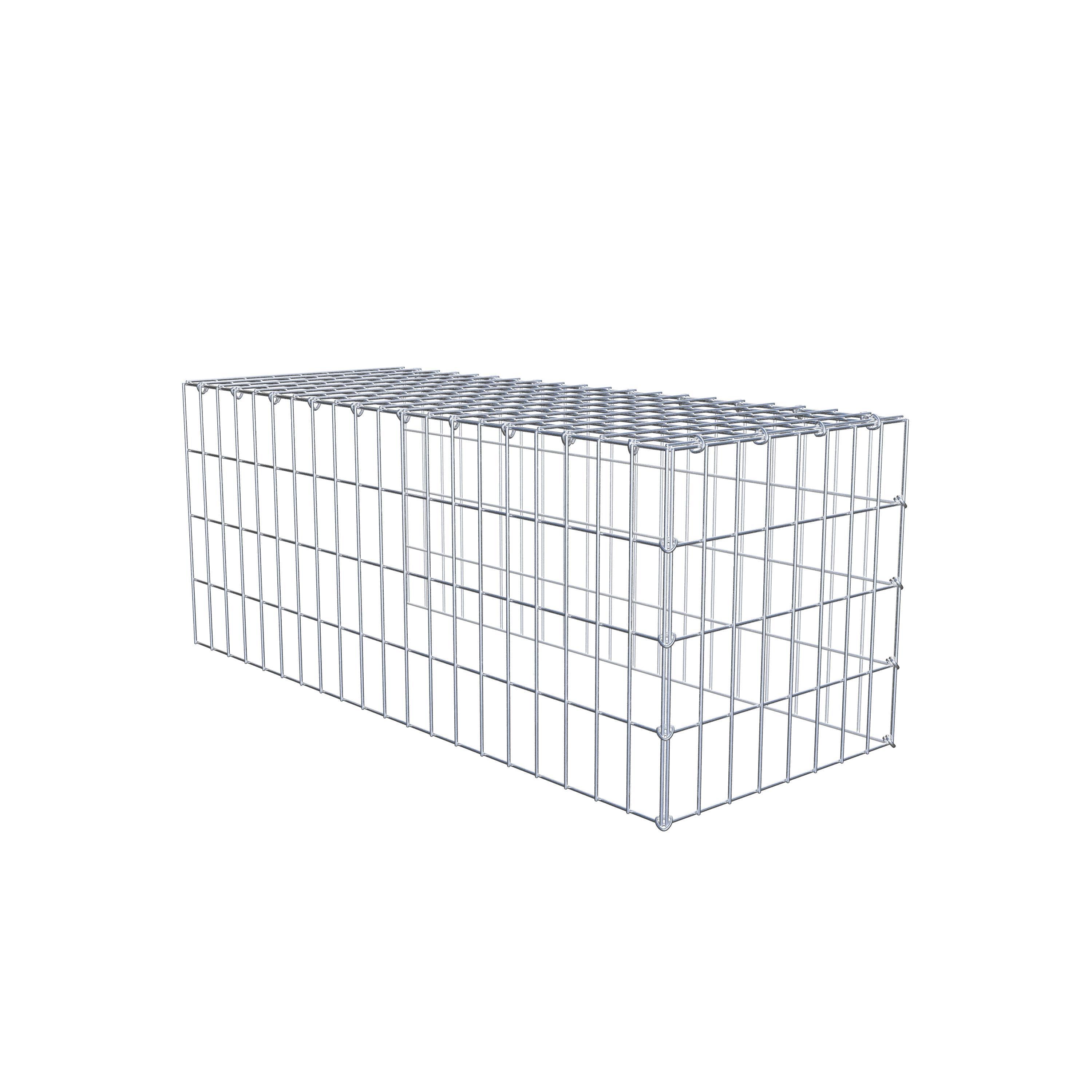 Mounted gabion type 4 100 cm x 40 cm x 40 cm (L x H x D), mesh size 5 cm x 10 cm, C-ring