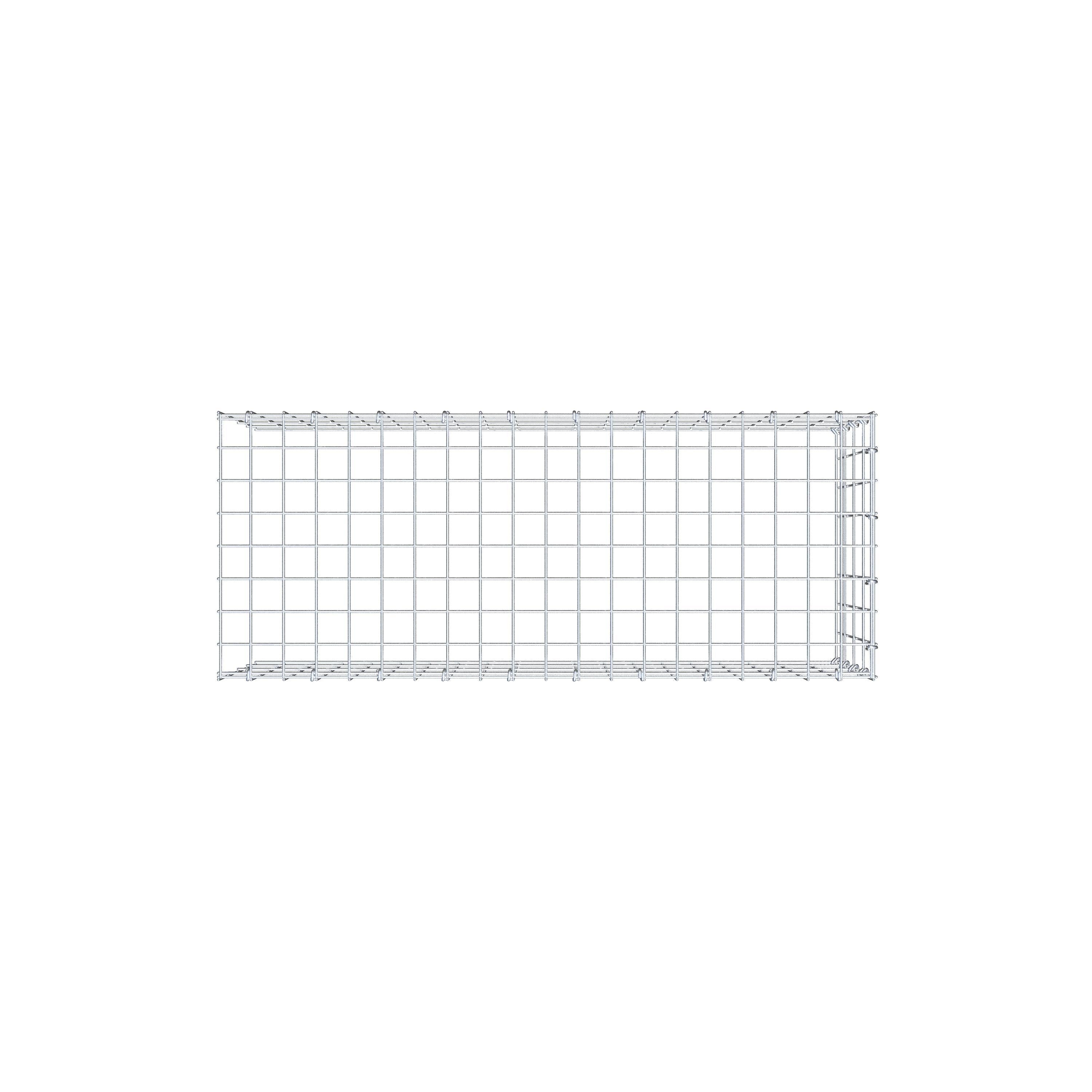 Mounted gabion type 4 100 cm x 40 cm x 40 cm (L x H x D), mesh size 5 cm x 10 cm, C-ring