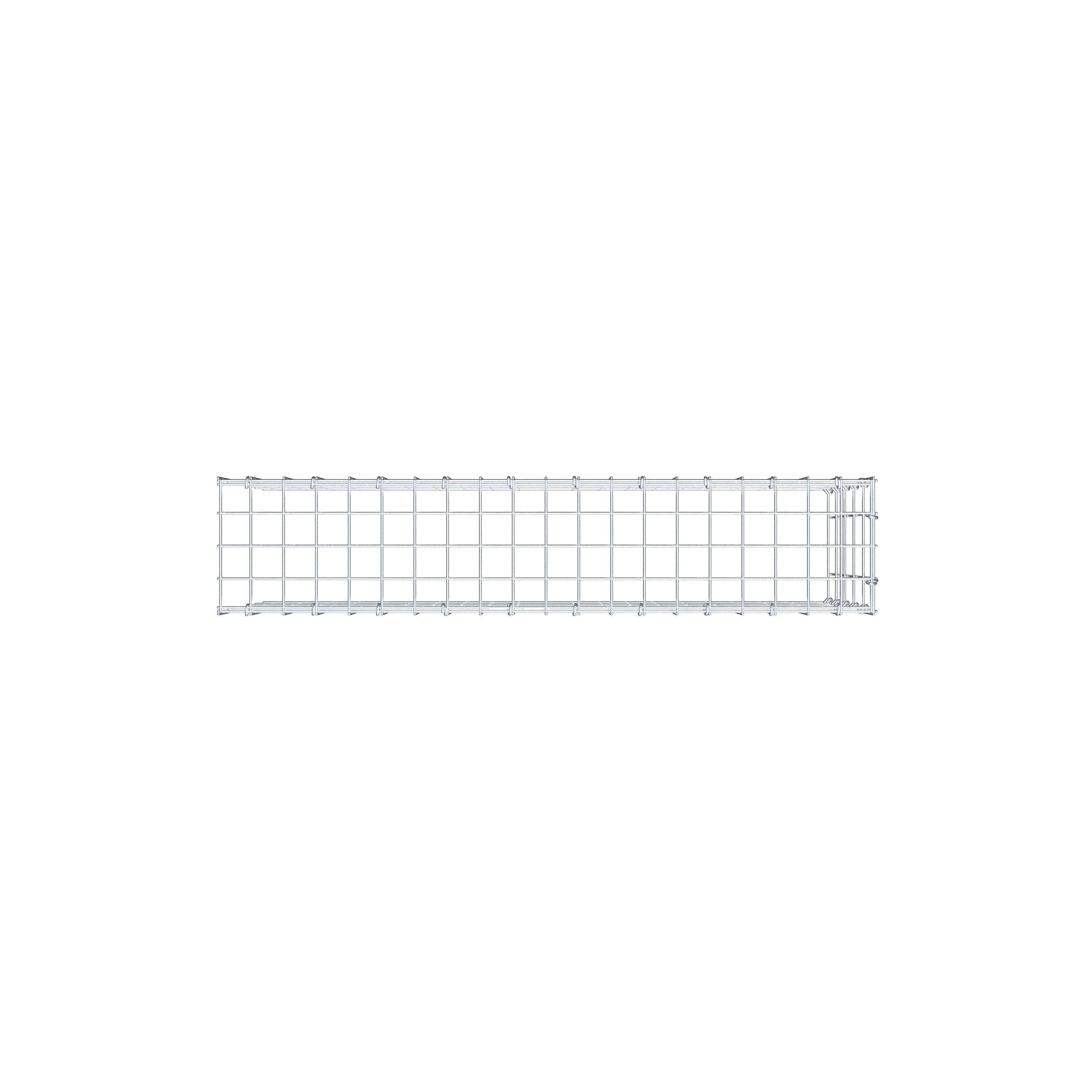 Mounted gabion type 4 100 cm x 50 cm x 20 cm (L x H x D), mesh size 5 cm x 10 cm, C-ring