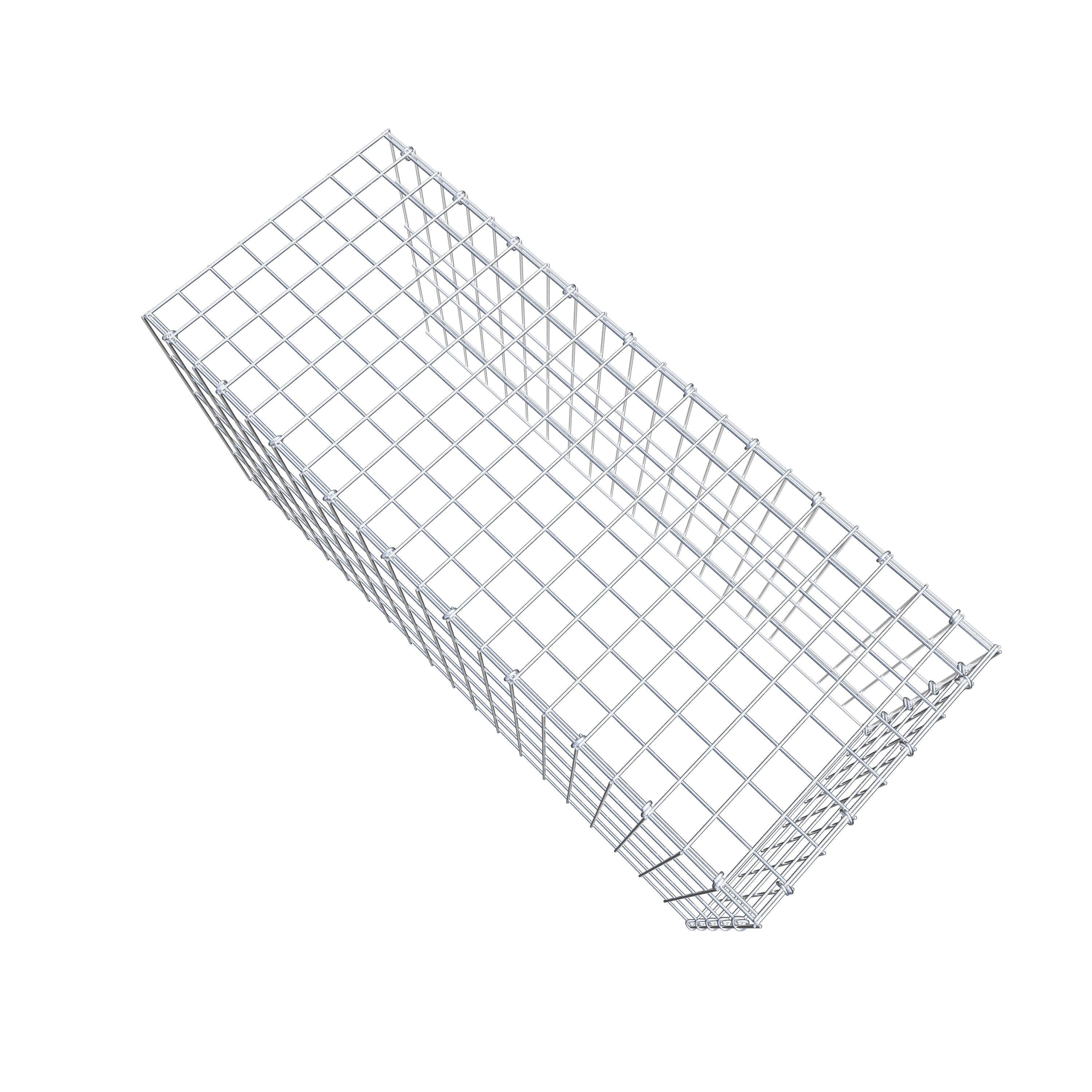 Monteret gabion type 4 100 cm x 50 cm x 40 cm (L x H x D), maskestørrelse 5 cm x 10 cm, C-ring