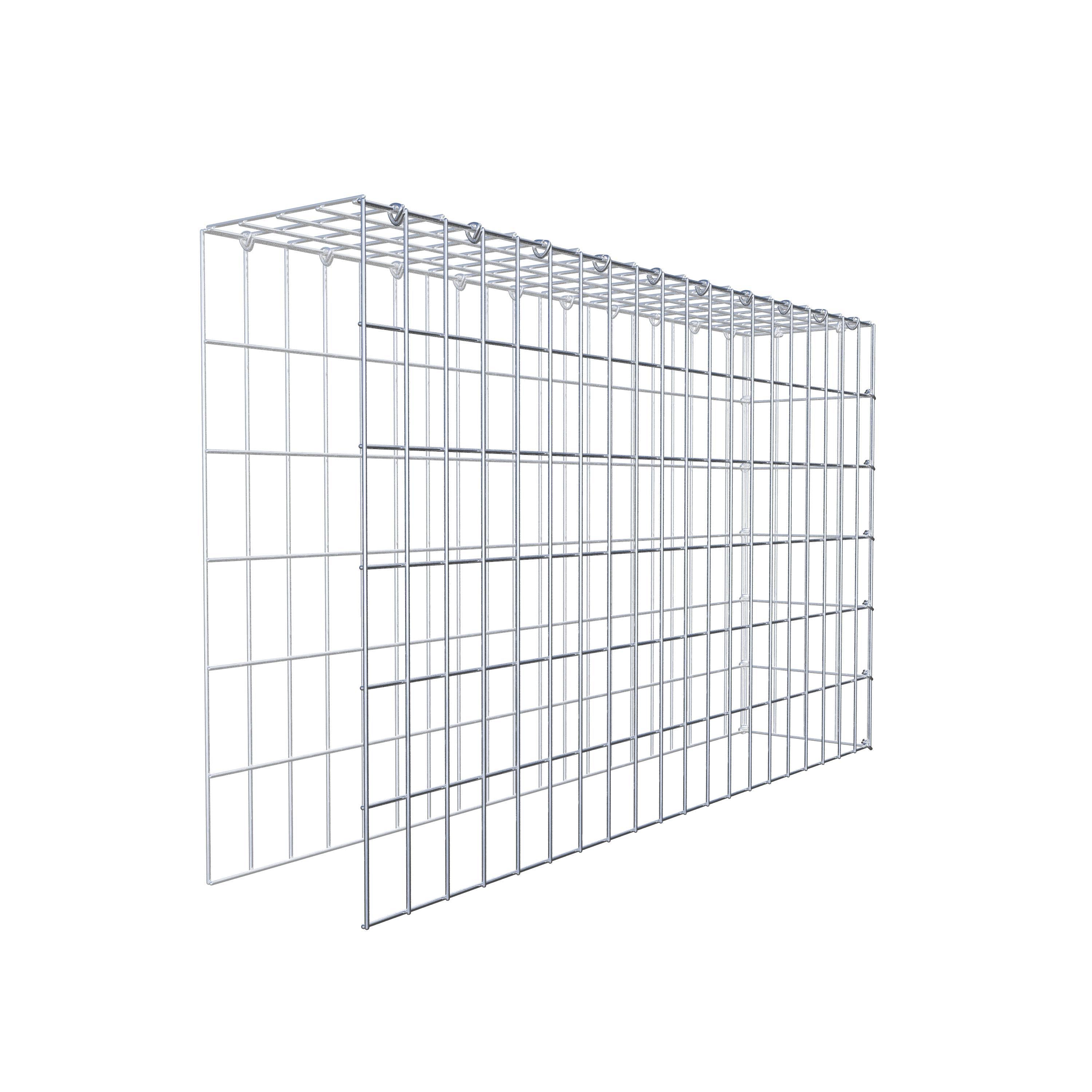 Monteret gabion type 4 100 cm x 60 cm x 20 cm (L x H x D), maskestørrelse 5 cm x 10 cm, C-ring