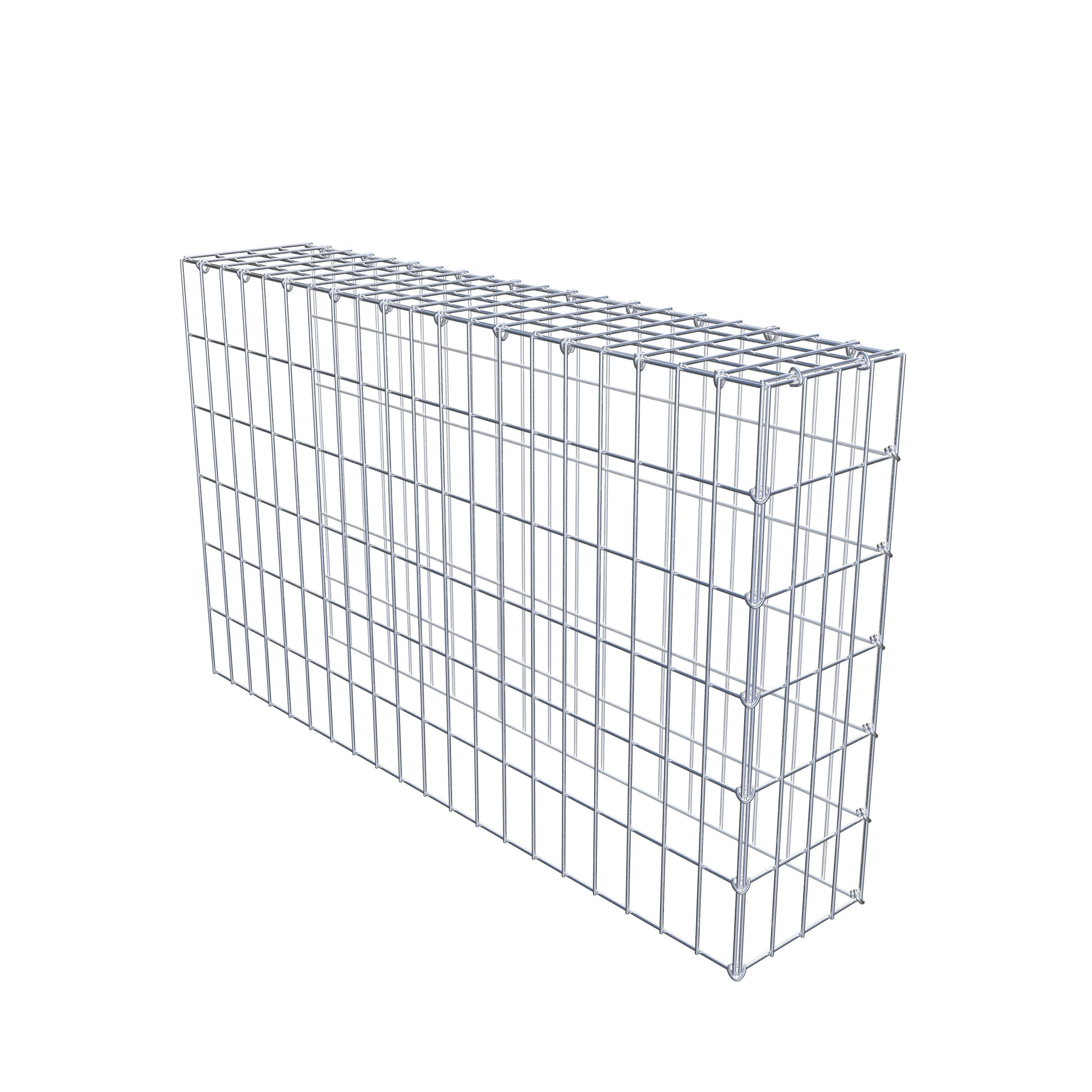 Monteret gabion type 4 100 cm x 60 cm x 20 cm (L x H x D), maskestørrelse 5 cm x 10 cm, C-ring