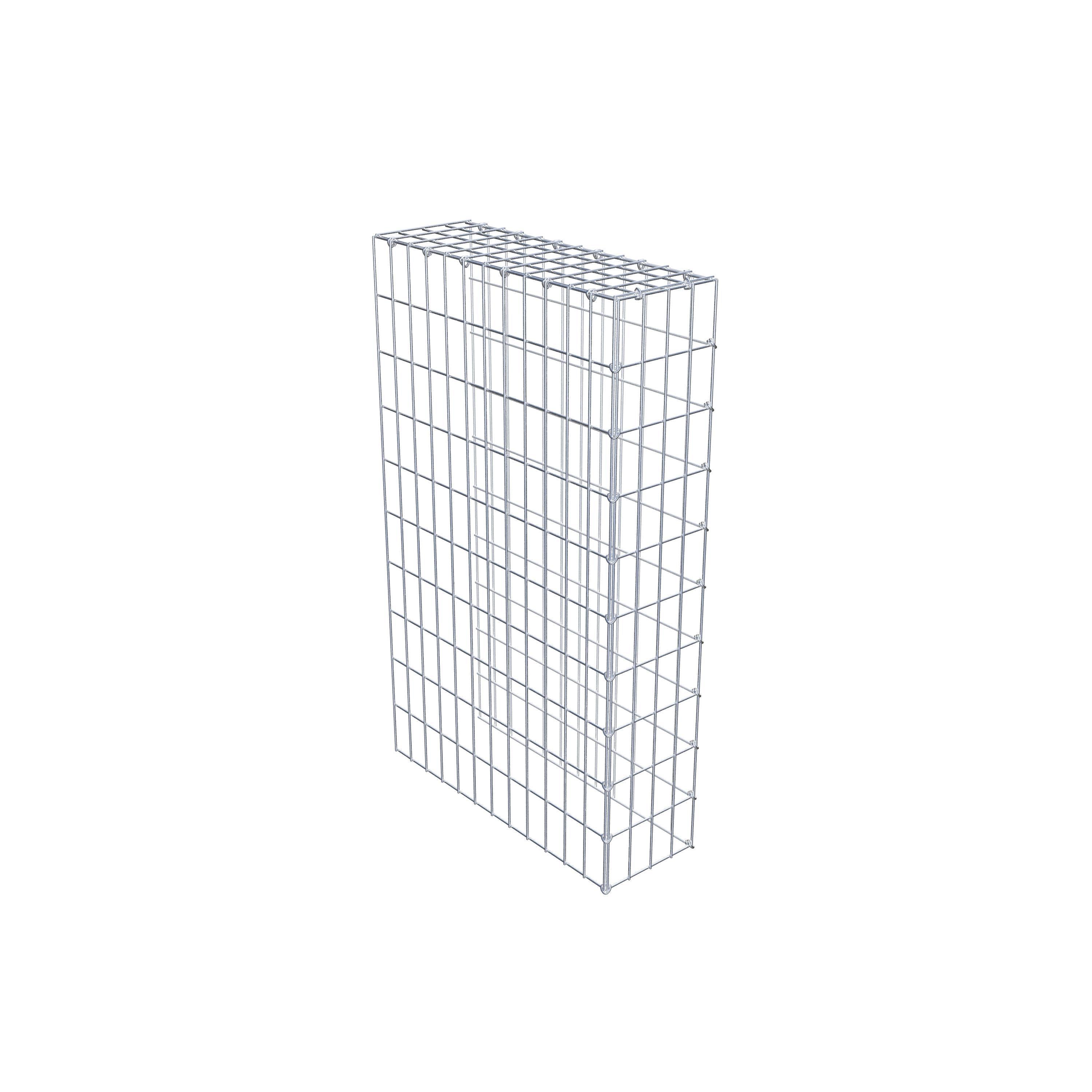 Monteret gabion type 4 100 cm x 60 cm x 20 cm (L x H x D), maskestørrelse 5 cm x 10 cm, C-ring