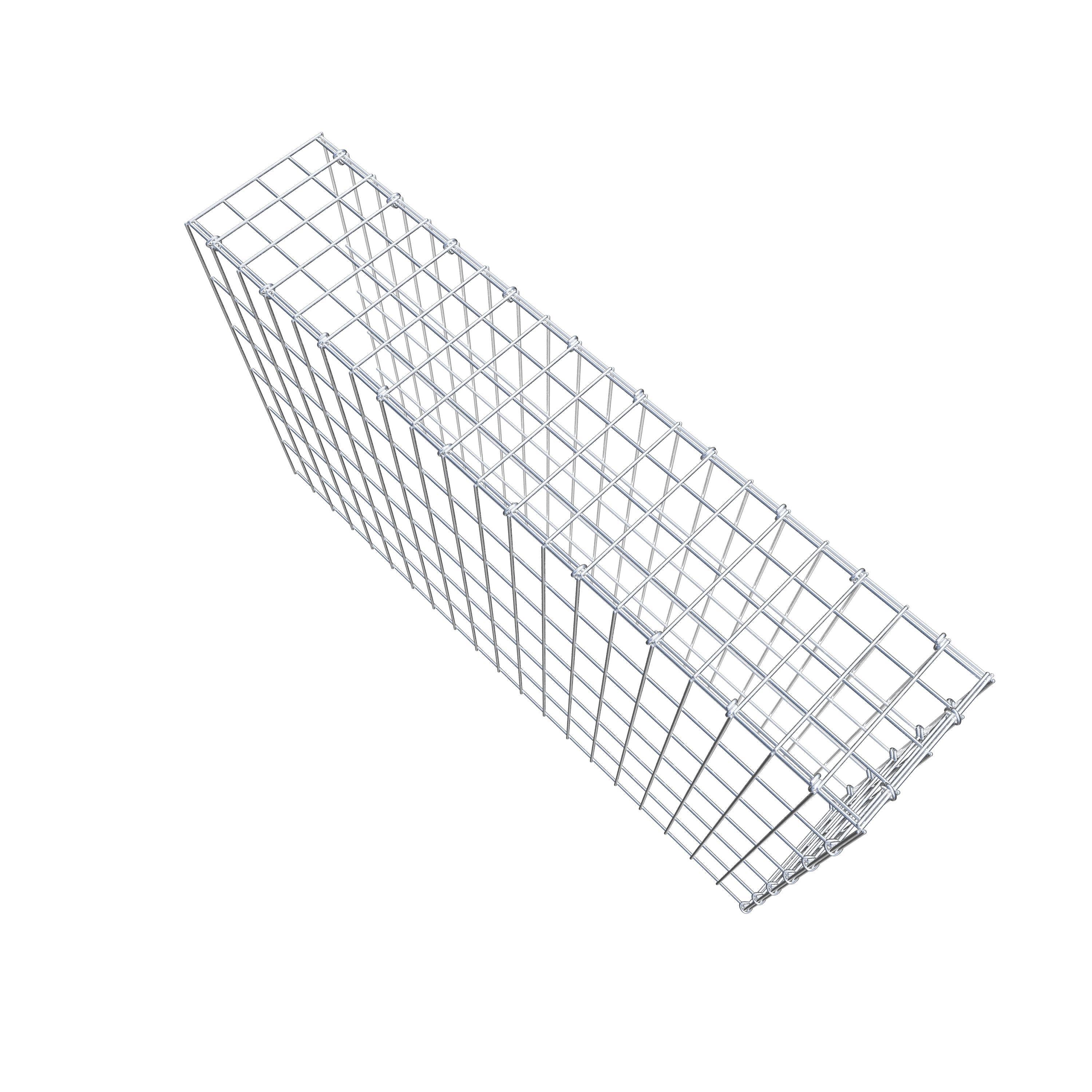 Monteret gabion type 4 100 cm x 60 cm x 20 cm (L x H x D), maskestørrelse 5 cm x 10 cm, C-ring