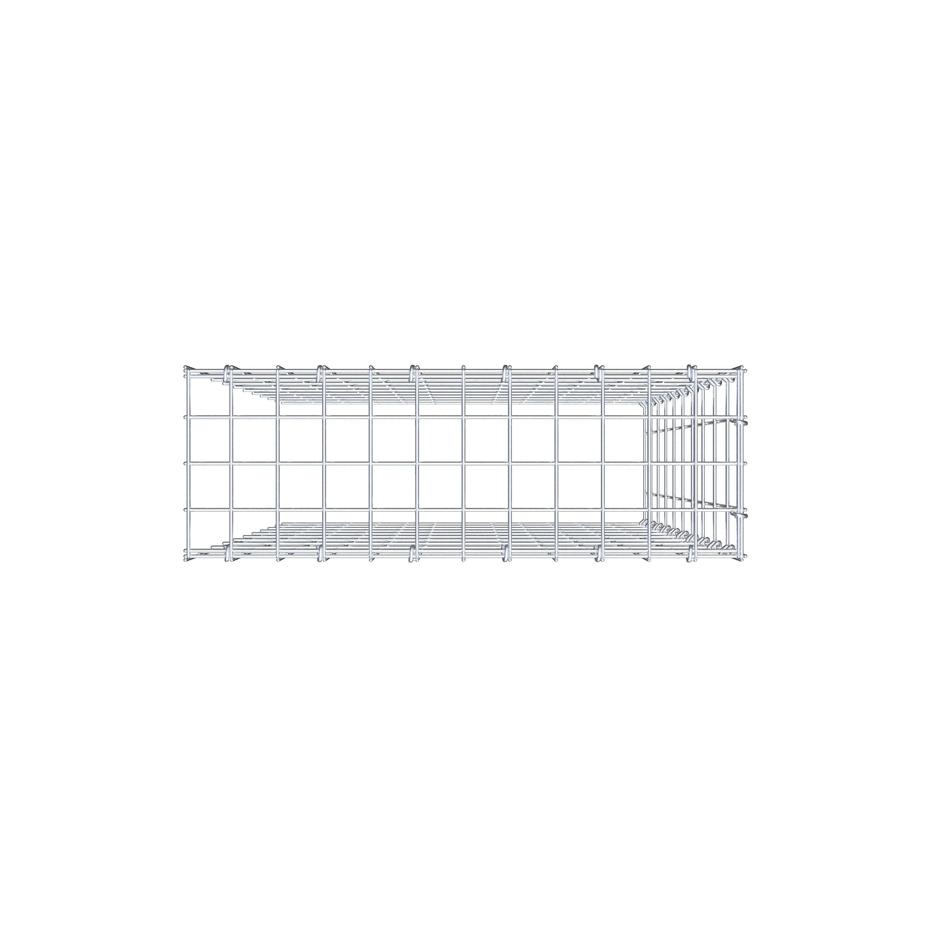 Monteret gabion type 4 100 cm x 60 cm x 20 cm (L x H x D), maskestørrelse 5 cm x 10 cm, C-ring