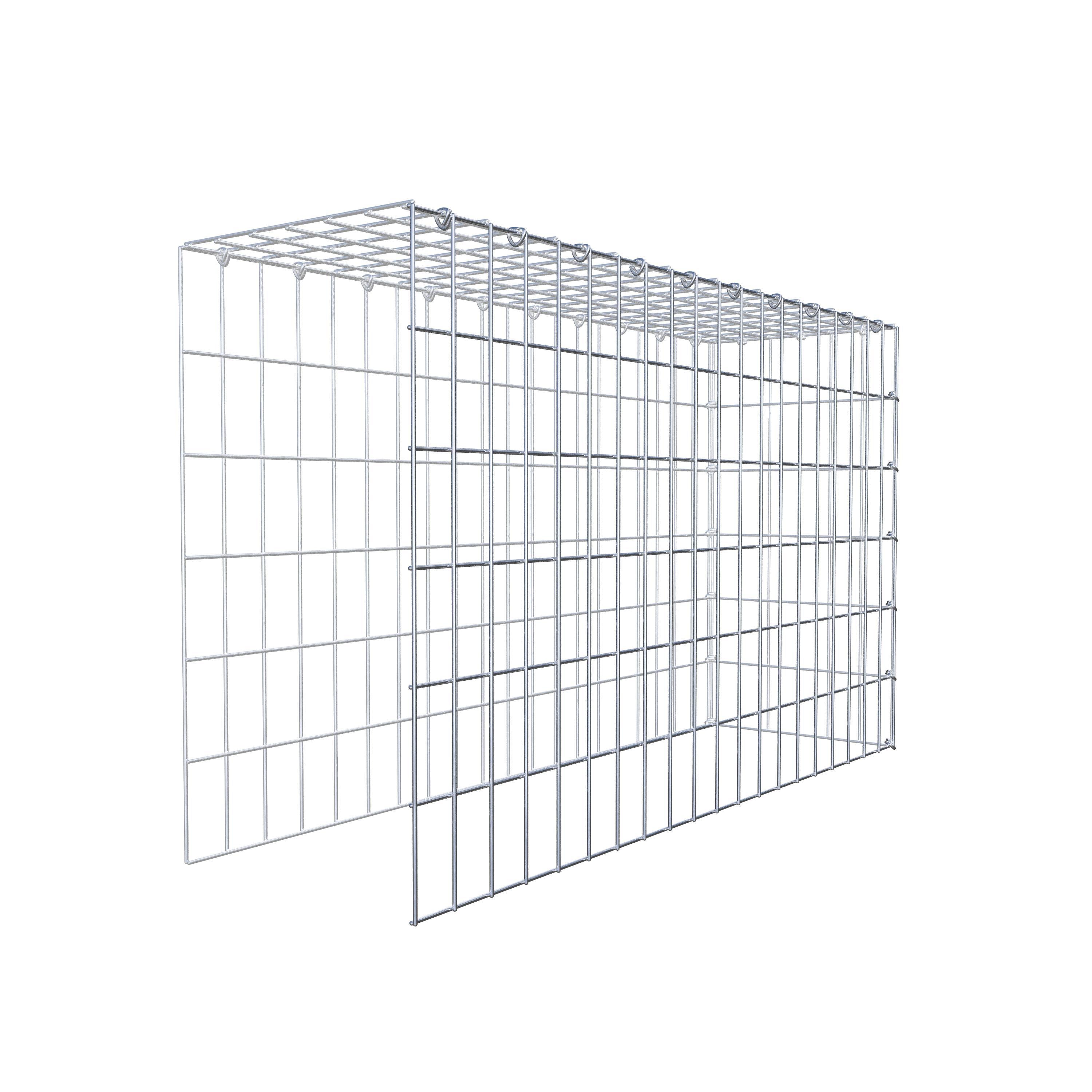 Monteret gabion type 4 100 cm x 60 cm x 30 cm (L x H x D), maskestørrelse 5 cm x 10 cm, C-ring