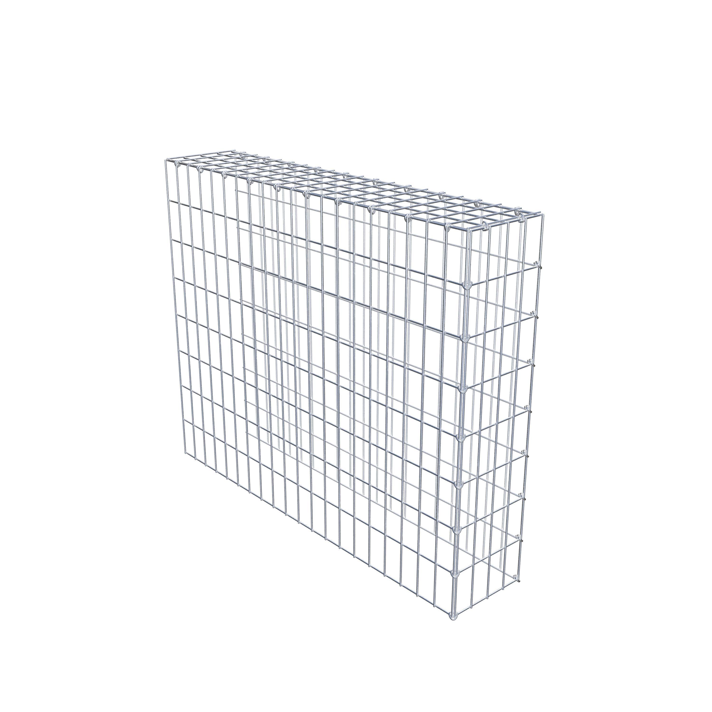 Mounted gabion type 4 100 cm x 80 cm x 20 cm (L x H x D), mesh size 5 cm x 10 cm, C-ring