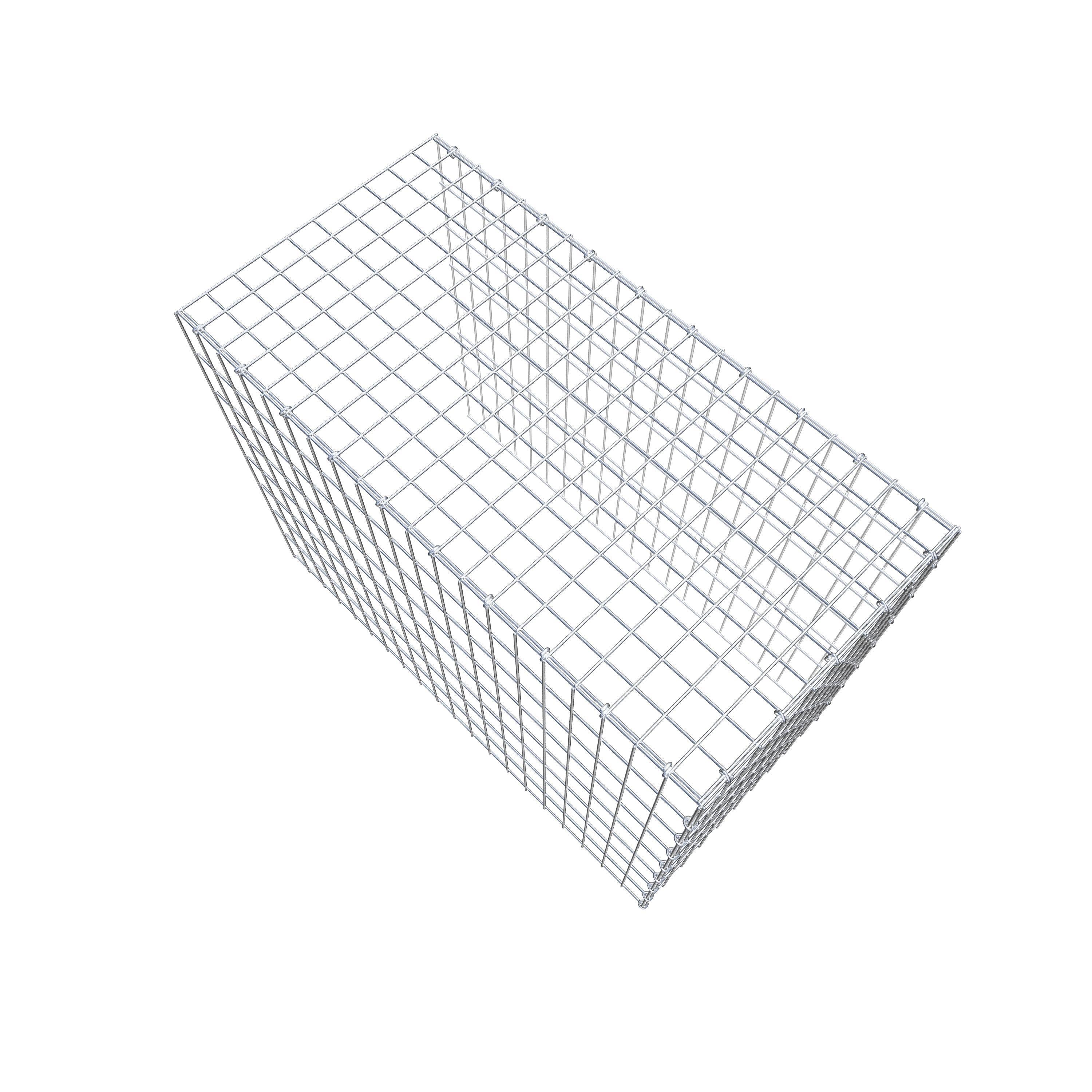 Mounted gabion type 4 100 cm x 80 cm x 50 cm (L x H x D), mesh size 5 cm x 10 cm, C-ring