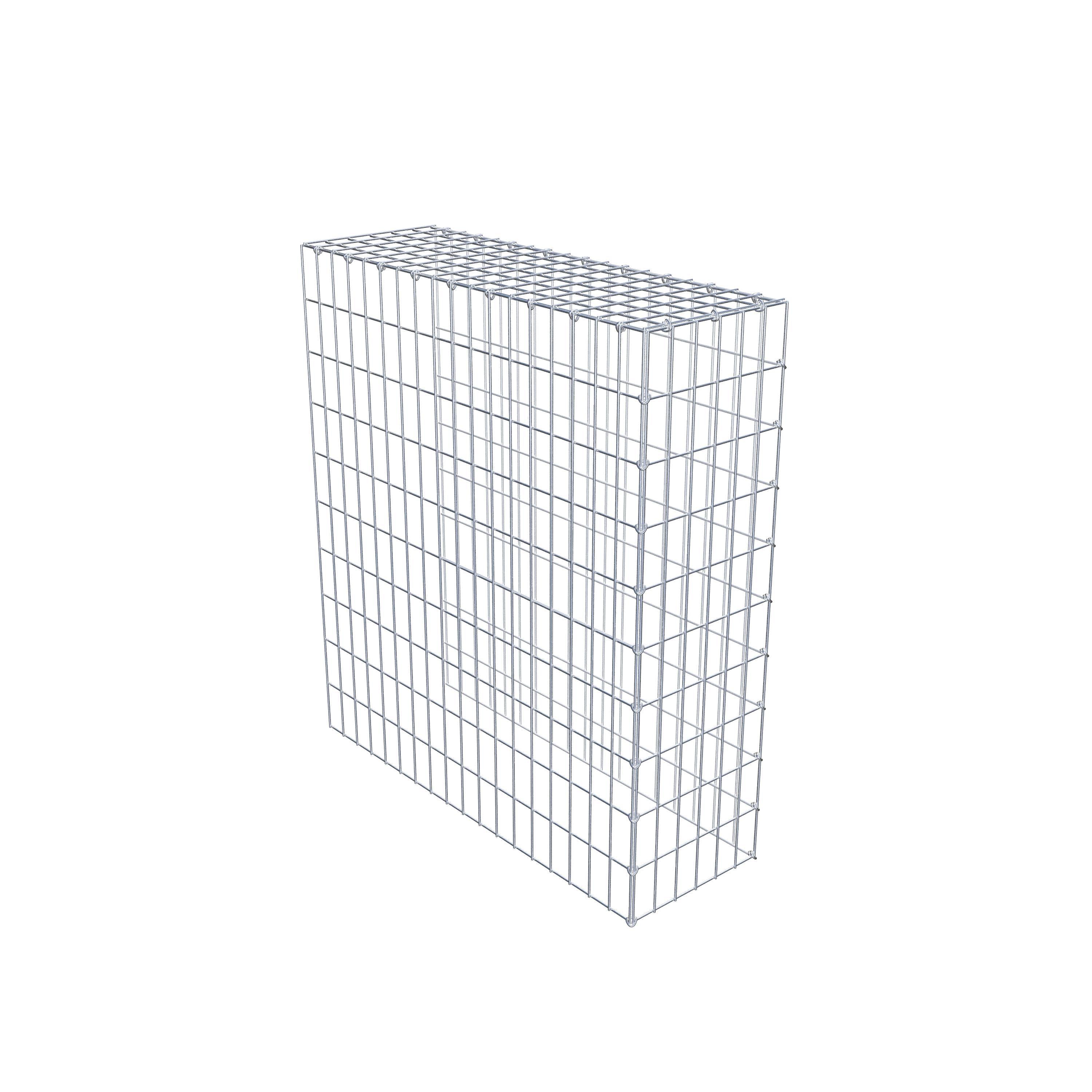 Mounted gabion type 4 100 cm x 90 cm x 30 cm (L x H x D), mesh size 5 cm x 10 cm, C-ring