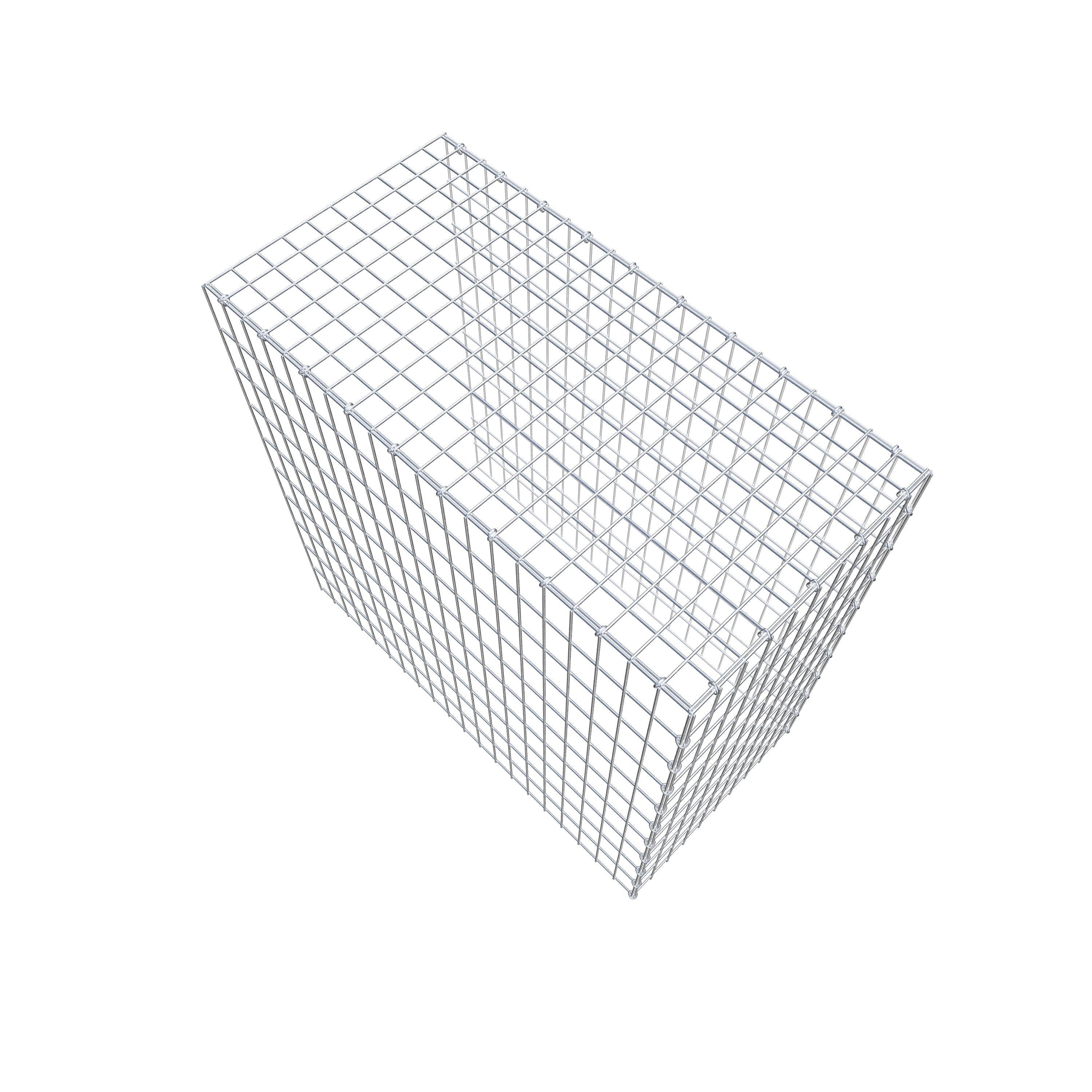 Monteret gabion type 4 100 cm x 100 cm x 50 cm (L x H x D), maskestørrelse 5 cm x 10 cm, C-ring