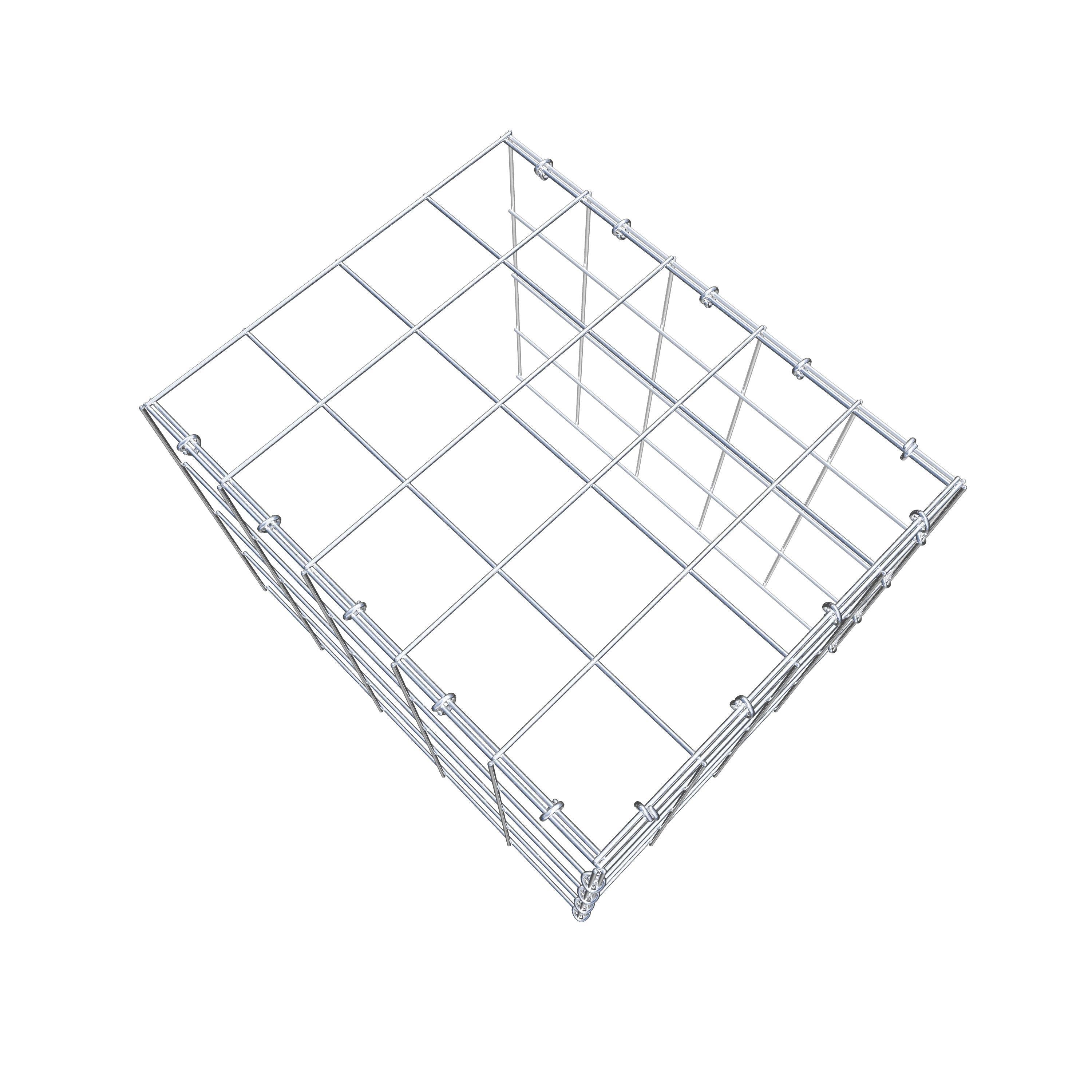 Mounted gabion type 4 50 cm x 40 cm x 40 cm (L x H x D), mesh size 10 cm x 10 cm, C-ring