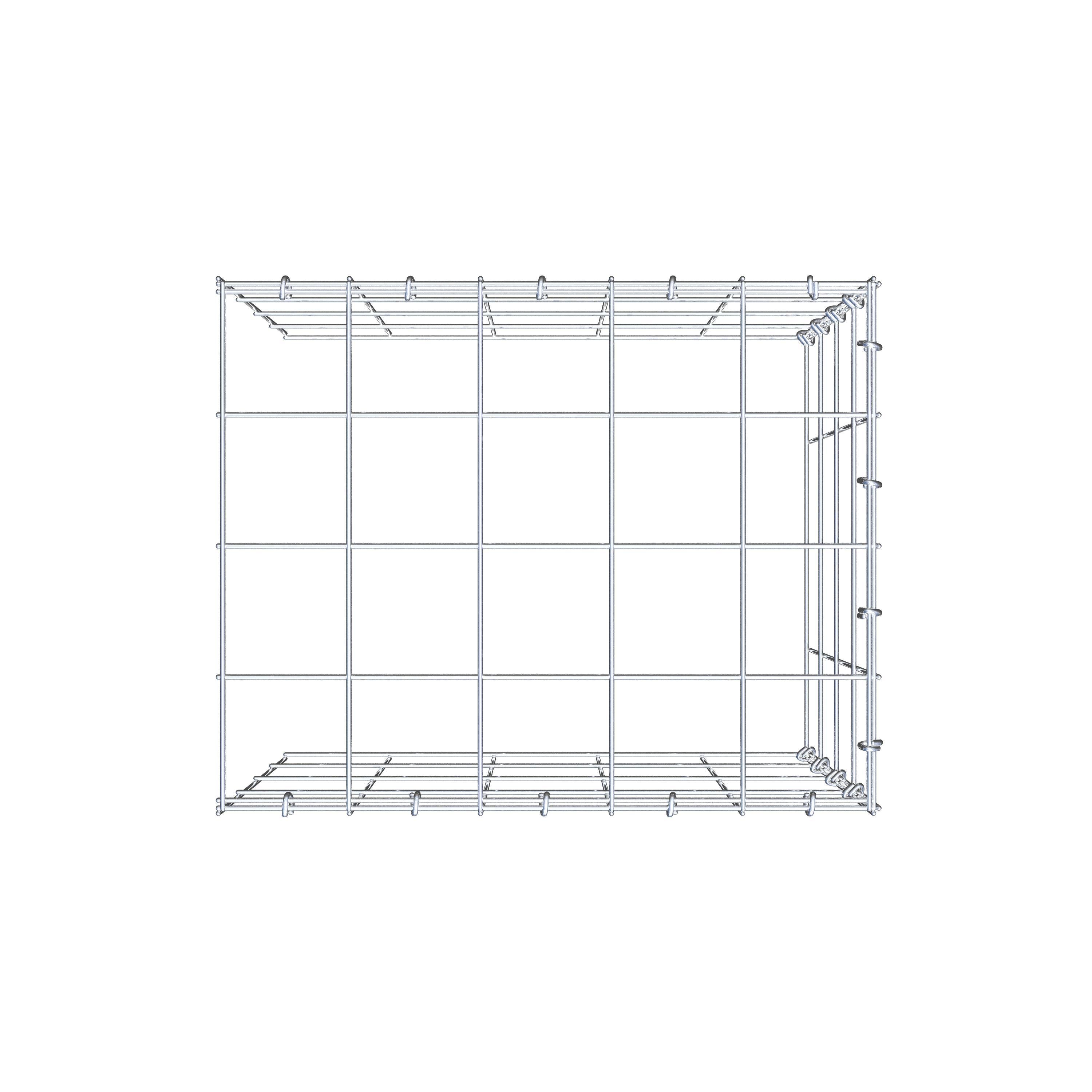 Mounted gabion type 4 50 cm x 40 cm x 40 cm (L x H x D), mesh size 10 cm x 10 cm, C-ring