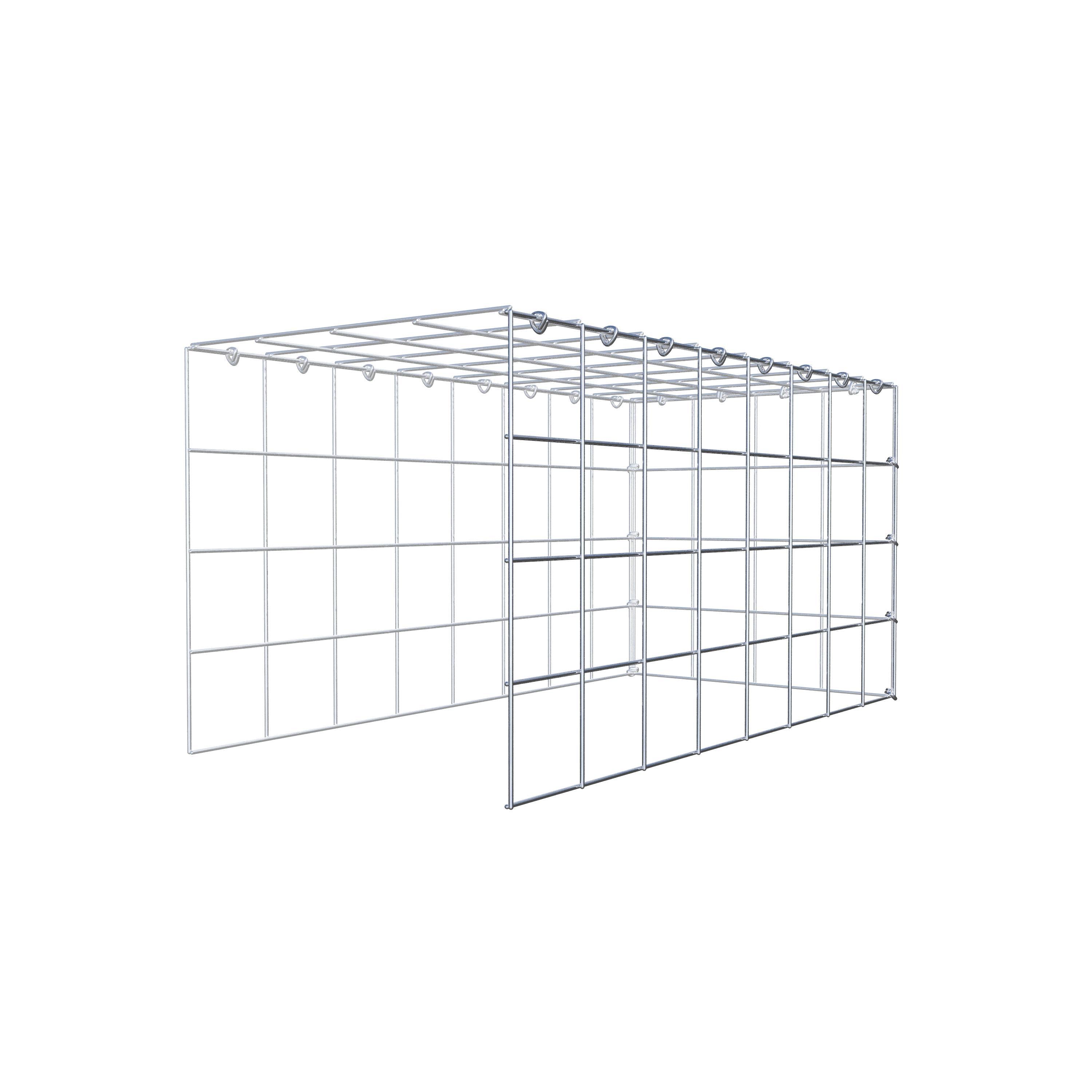 Monteret gabion type 4 80 cm x 40 cm x 40 cm (L x H x D), maskestørrelse 10 cm x 10 cm, C-ring