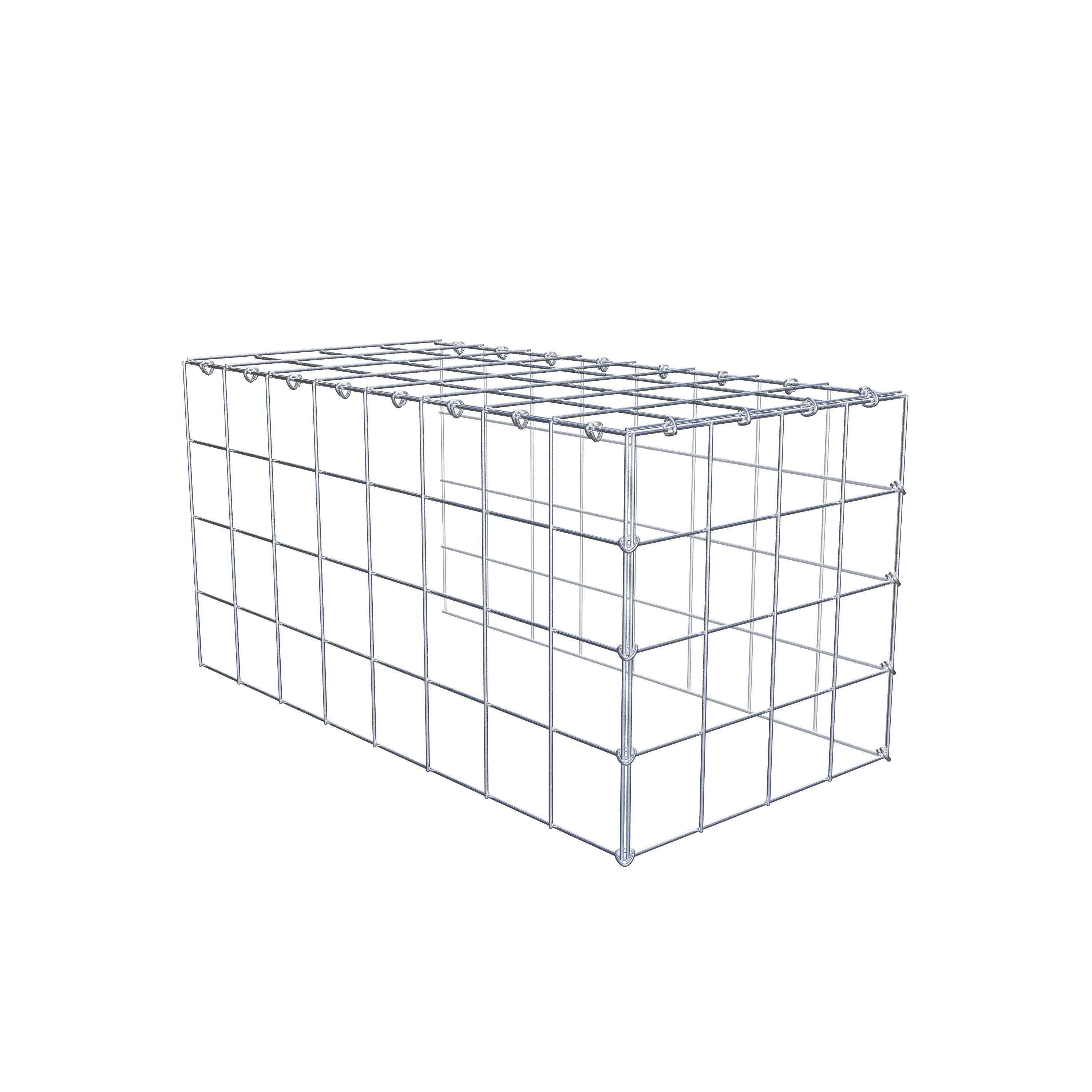 Monteret gabion type 4 80 cm x 40 cm x 40 cm (L x H x D), maskestørrelse 10 cm x 10 cm, C-ring