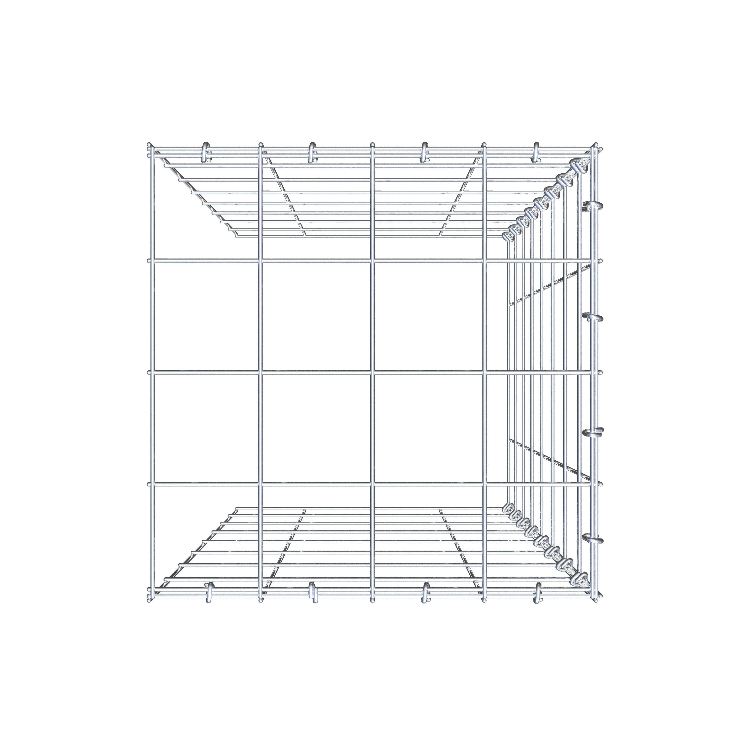 Anbaugabione Typ 4 80 cm x 40 cm x 40 cm (L x H x T), Maschenweite 10 cm x 10 cm, C-Ring