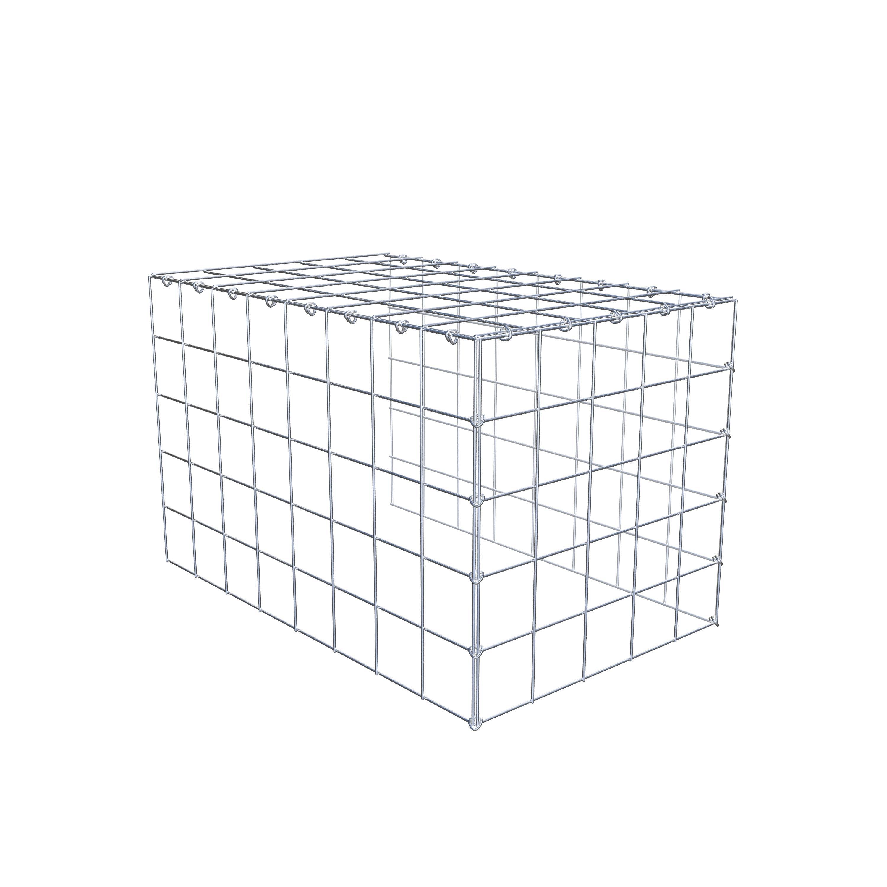 Mounted gabion type 4 80 cm x 50 cm x 50 cm (L x H x D), mesh size 10 cm x 10 cm, C-ring